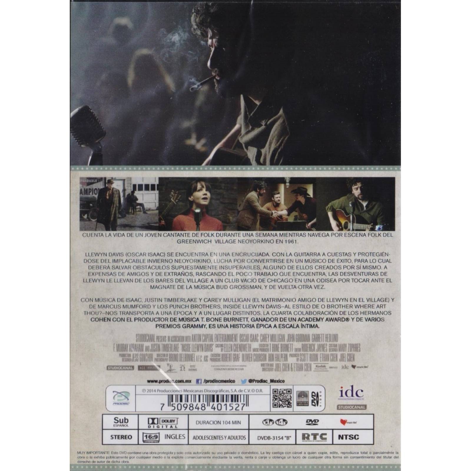 Balada De Un Hombre Comun Llewyn Davis Pelicula Dvd