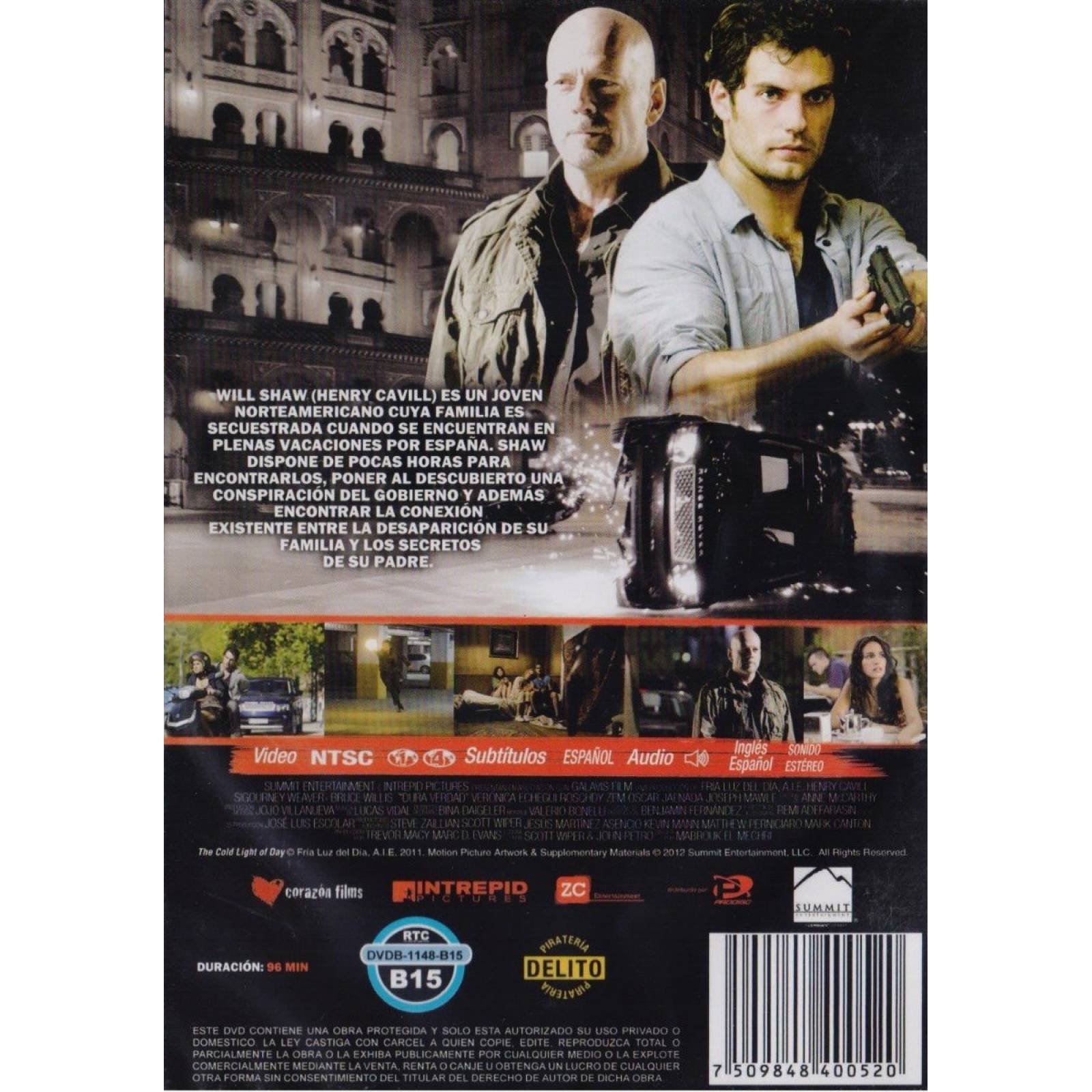 Dura Verdad The Cold Light Of Day Bruce Willis Pelicula Dvd