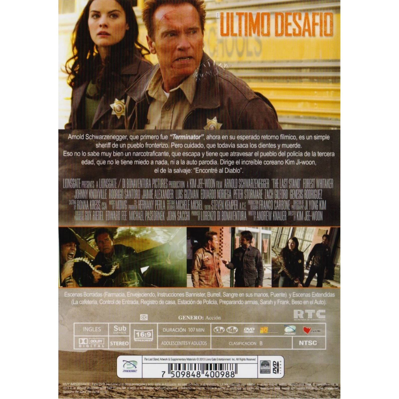 El Ultimo Desafio Arnold Schwarzenegger Pelicula Dvd