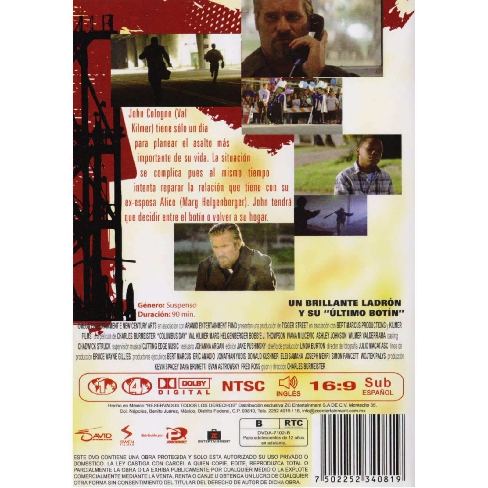 El Dia De Suerte Columbus Day Val Kilmer Pelicula Dvd