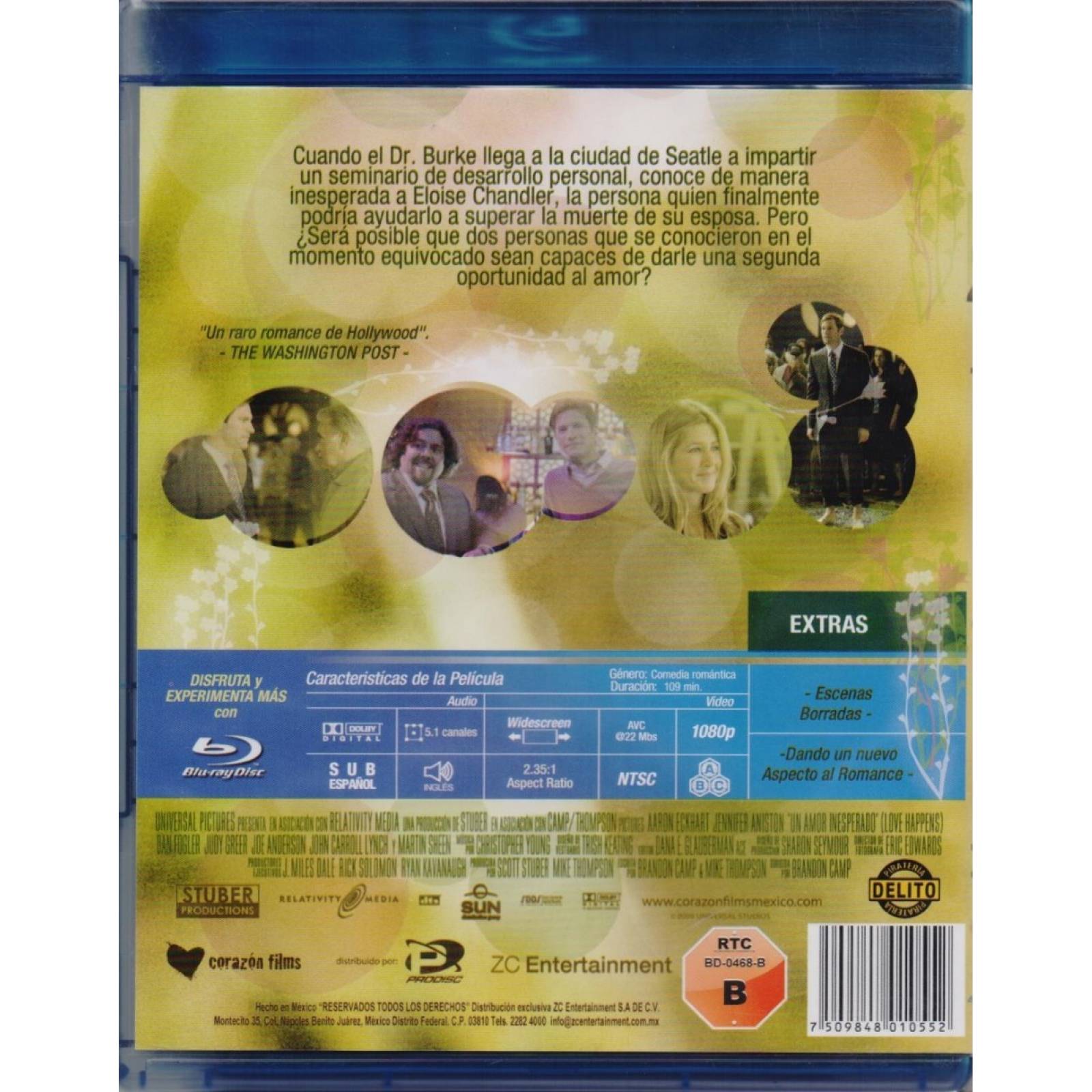 Un Amor Inesperado Jennifer Aniston Pelicula Blu-ray