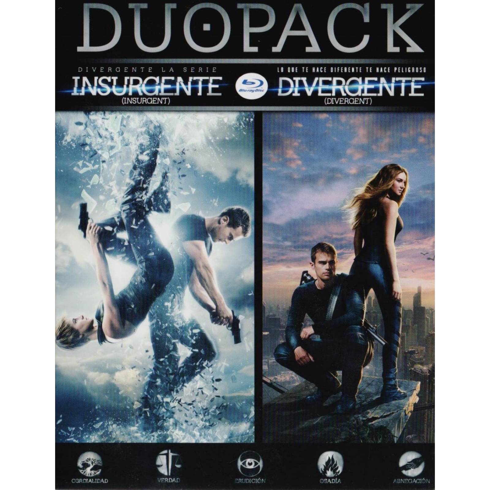 Divergente + Insurgente Duo Pack Boxset Peliculas Blu-ray