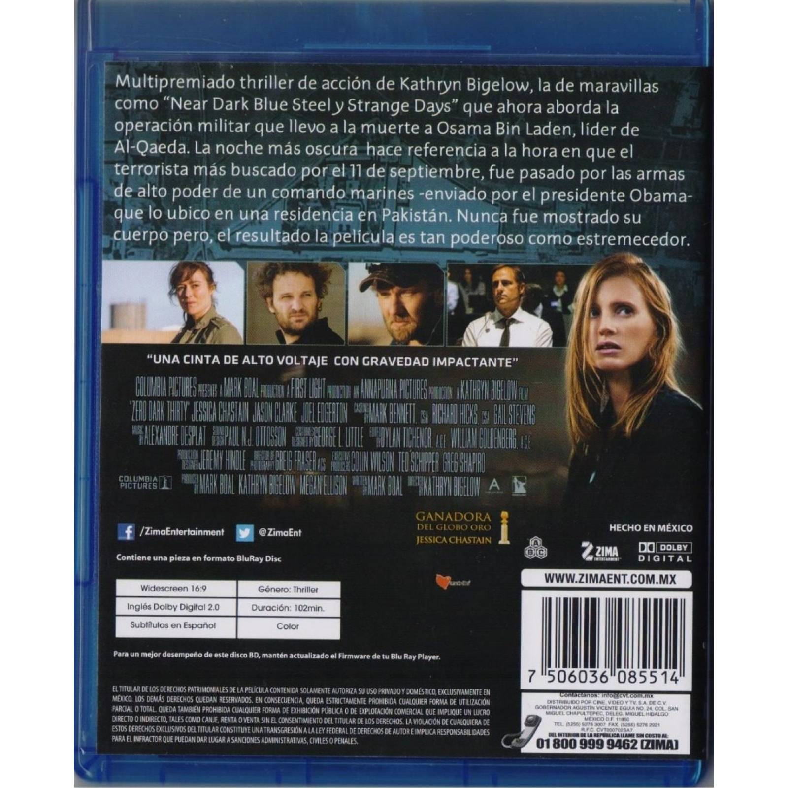 La Noche Mas Oscura Zero Dark Thirty Pelicula Blu-ray