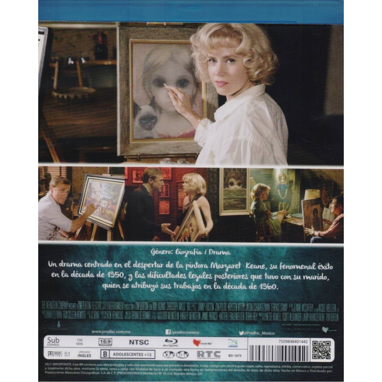 Ojos Grandes Big Eyes Tim Burton Pelicula Blu-ray