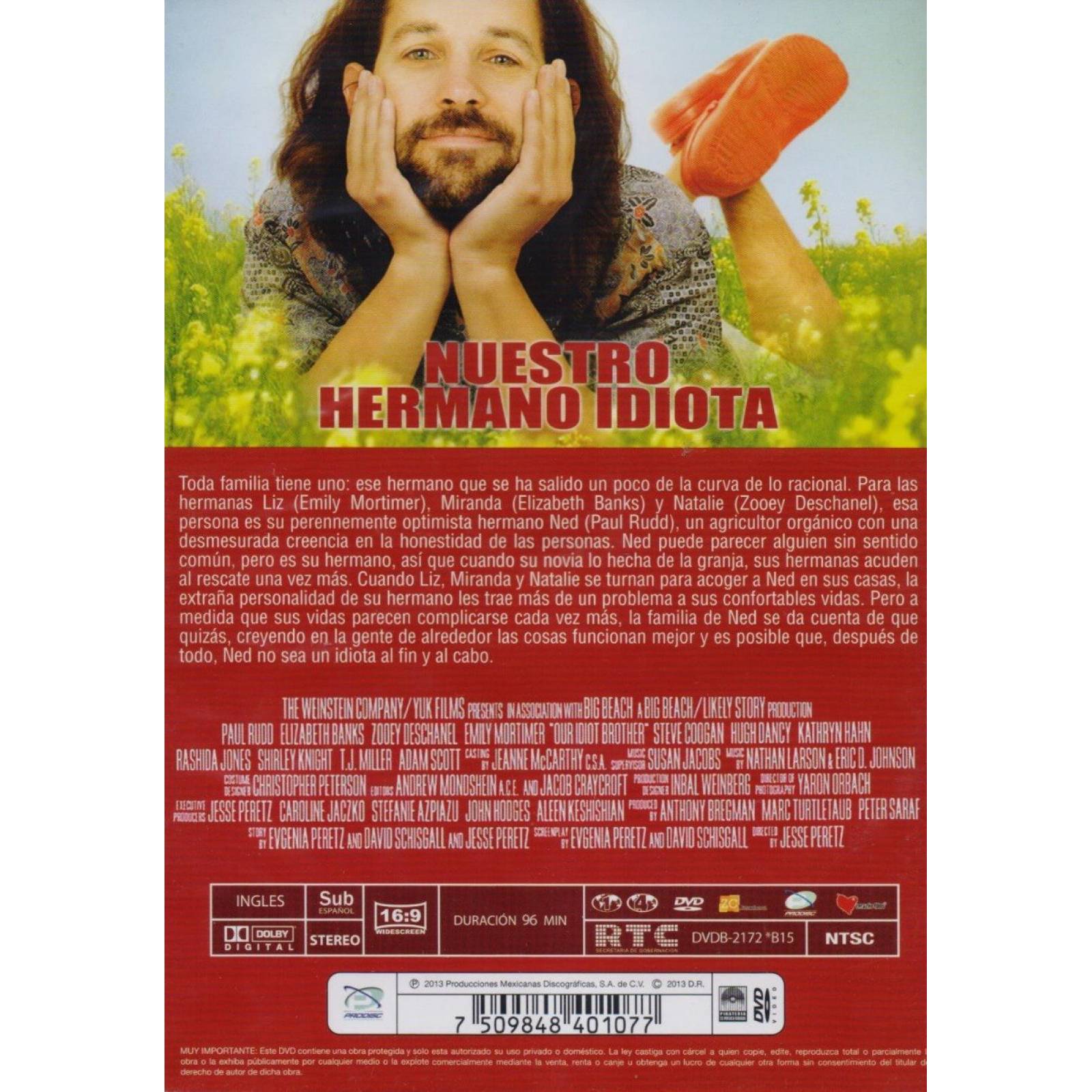 Nuestro Hermano Idiota Zooey Deschanel Pelicula Dvd