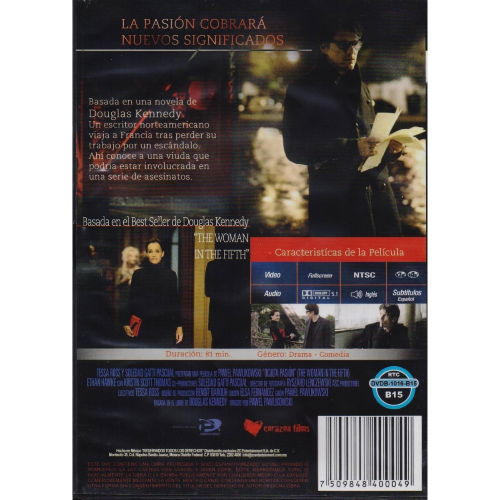 Oculta Pasion The Woman In The Fifth Pelicula Dvd