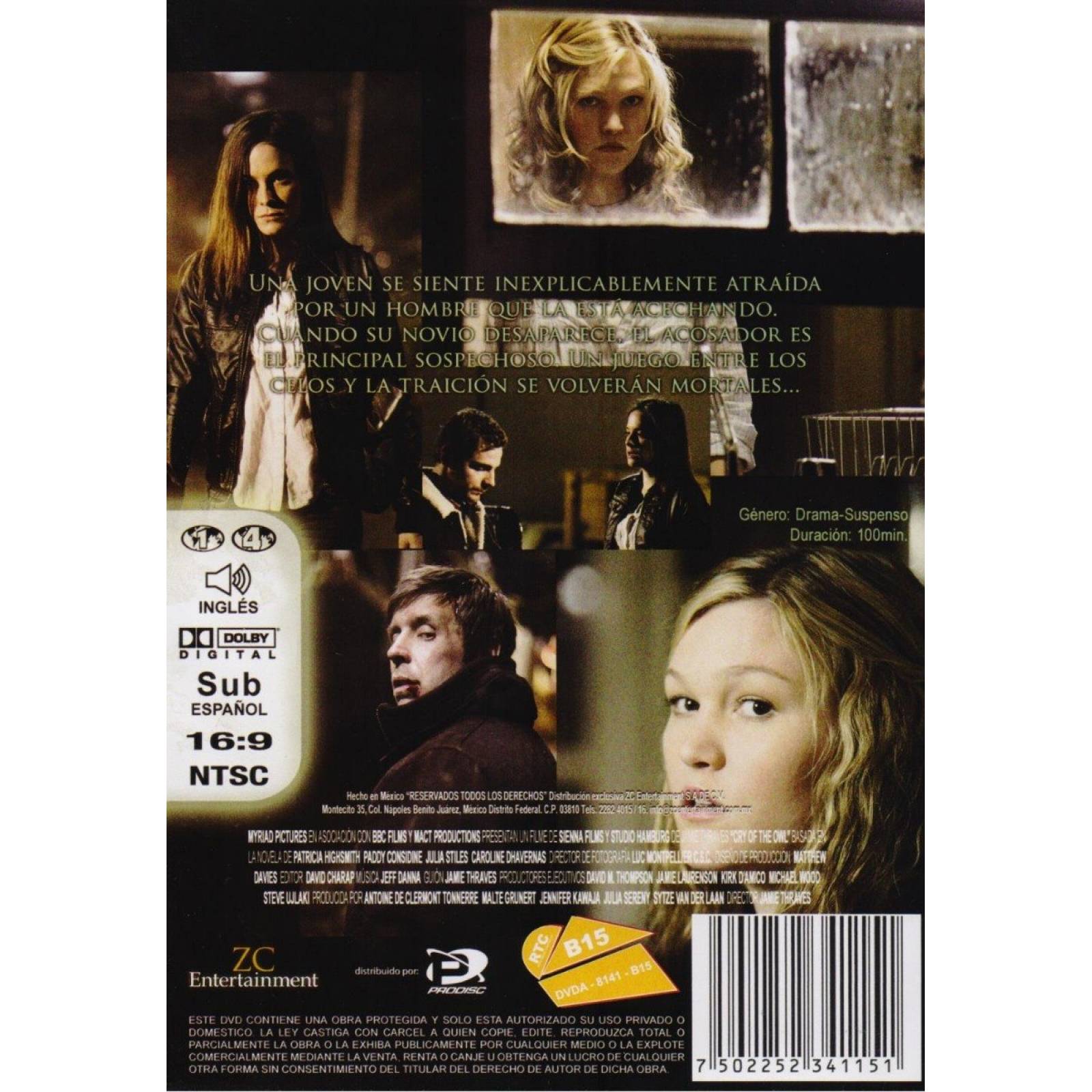 El Grito De La Lechuza The Cry Of The Owl Pelicula Dvd.