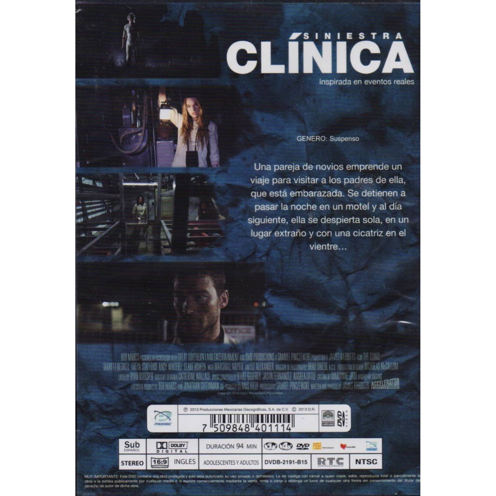 Clinica Siniestra The Clinic Andy Whitfield Pelicula Dvd