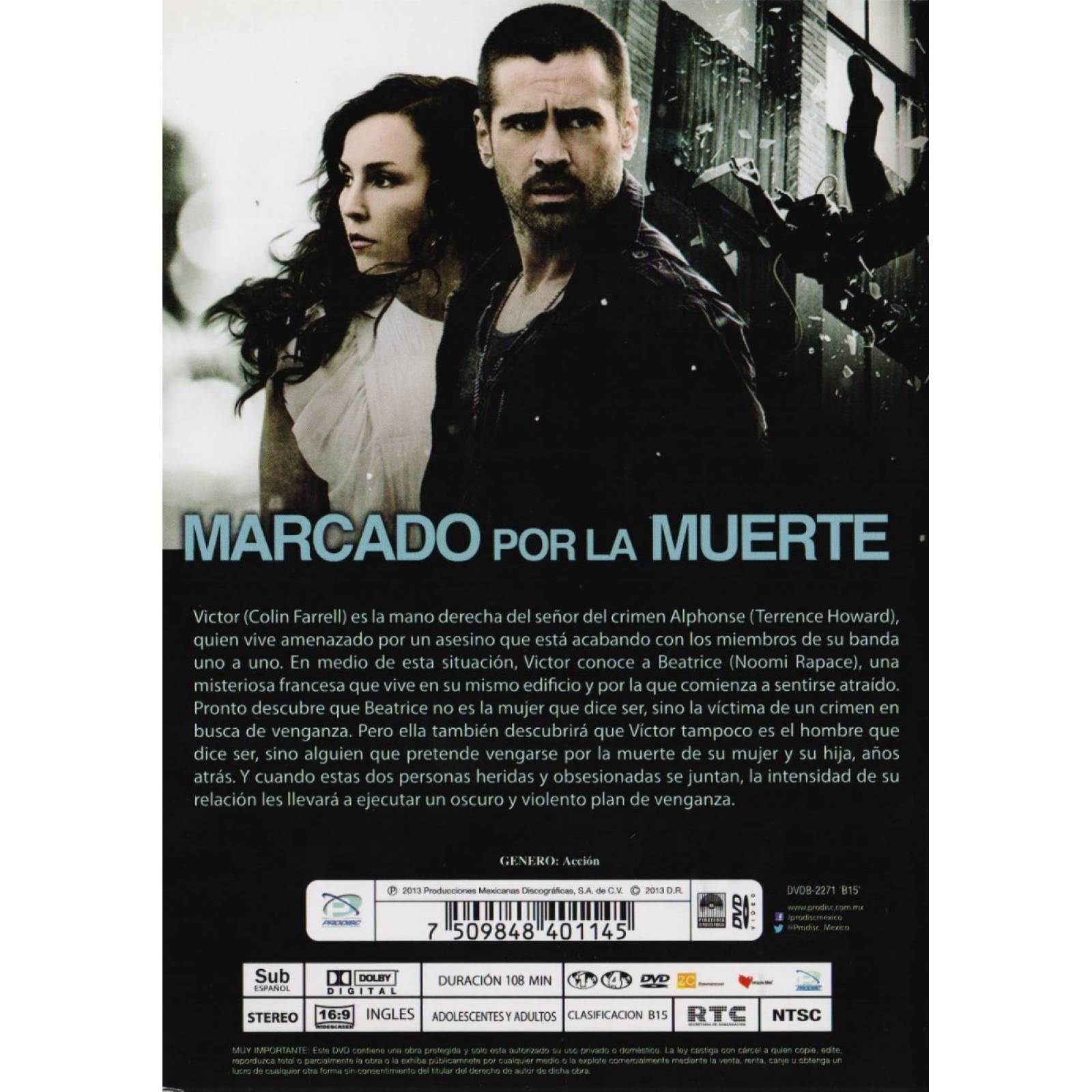 Marcado Por La Muerte Colin Farrel Pelicula Dvd