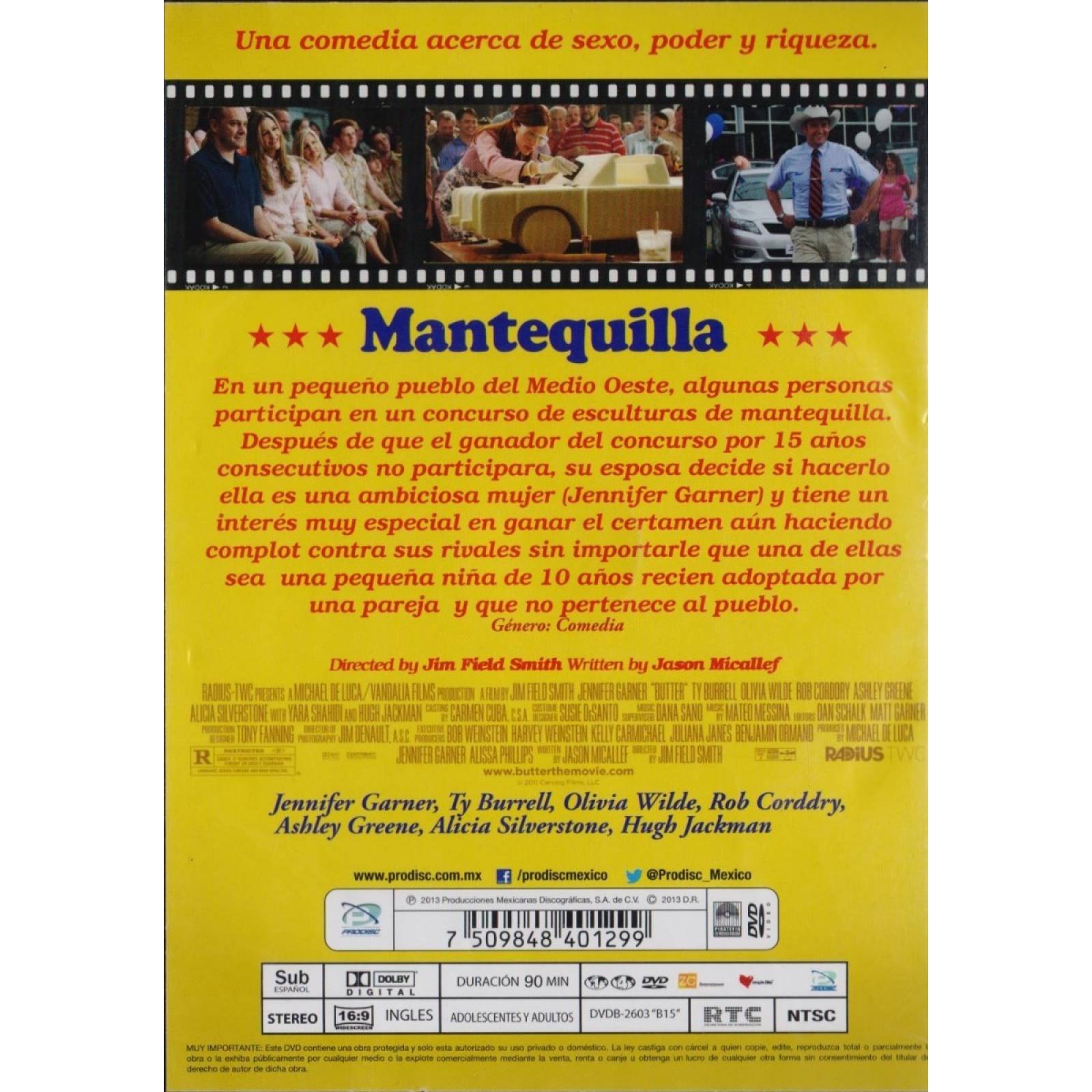 Mantequilla Jennifer Garner Hugh Jackman Pelicula Dvd