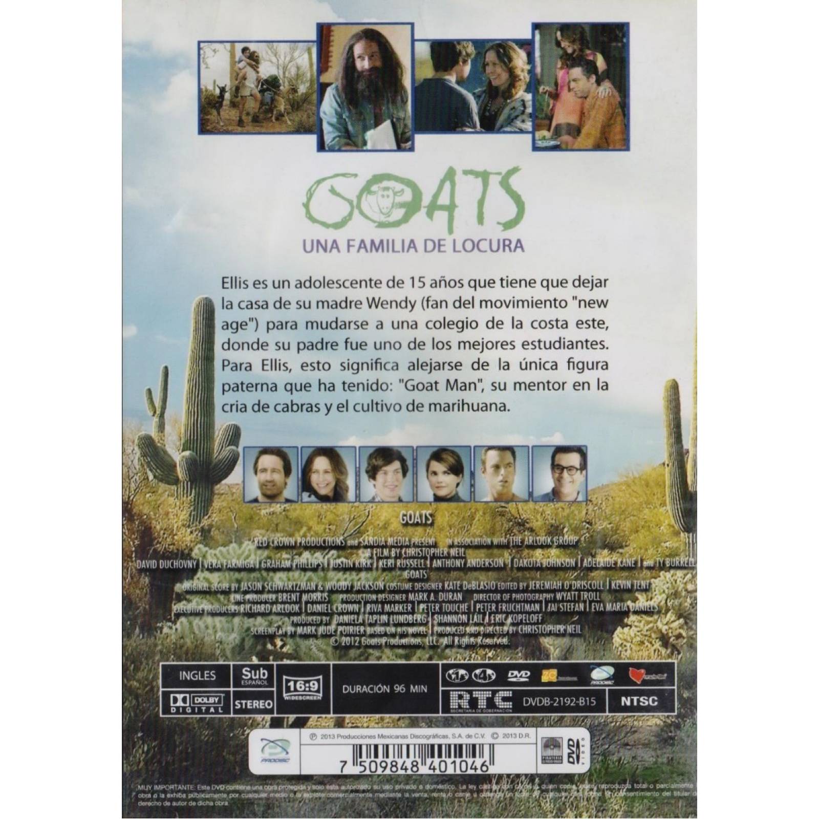 Goats Una Familia De Locura 2012 David Duchovny Pelicula Dvd.