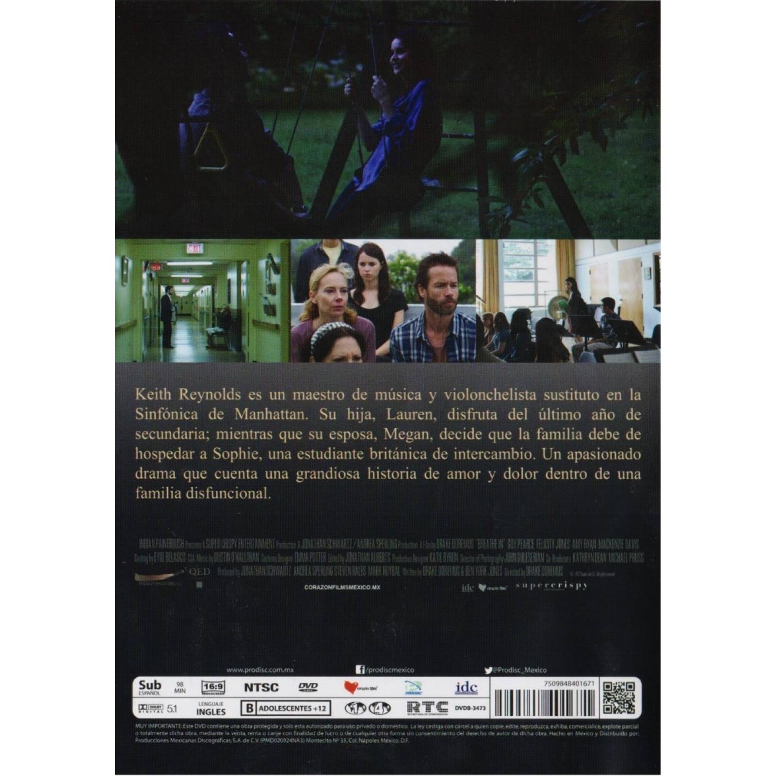 Pasion Inocente Breathe In Pelicula Dvd