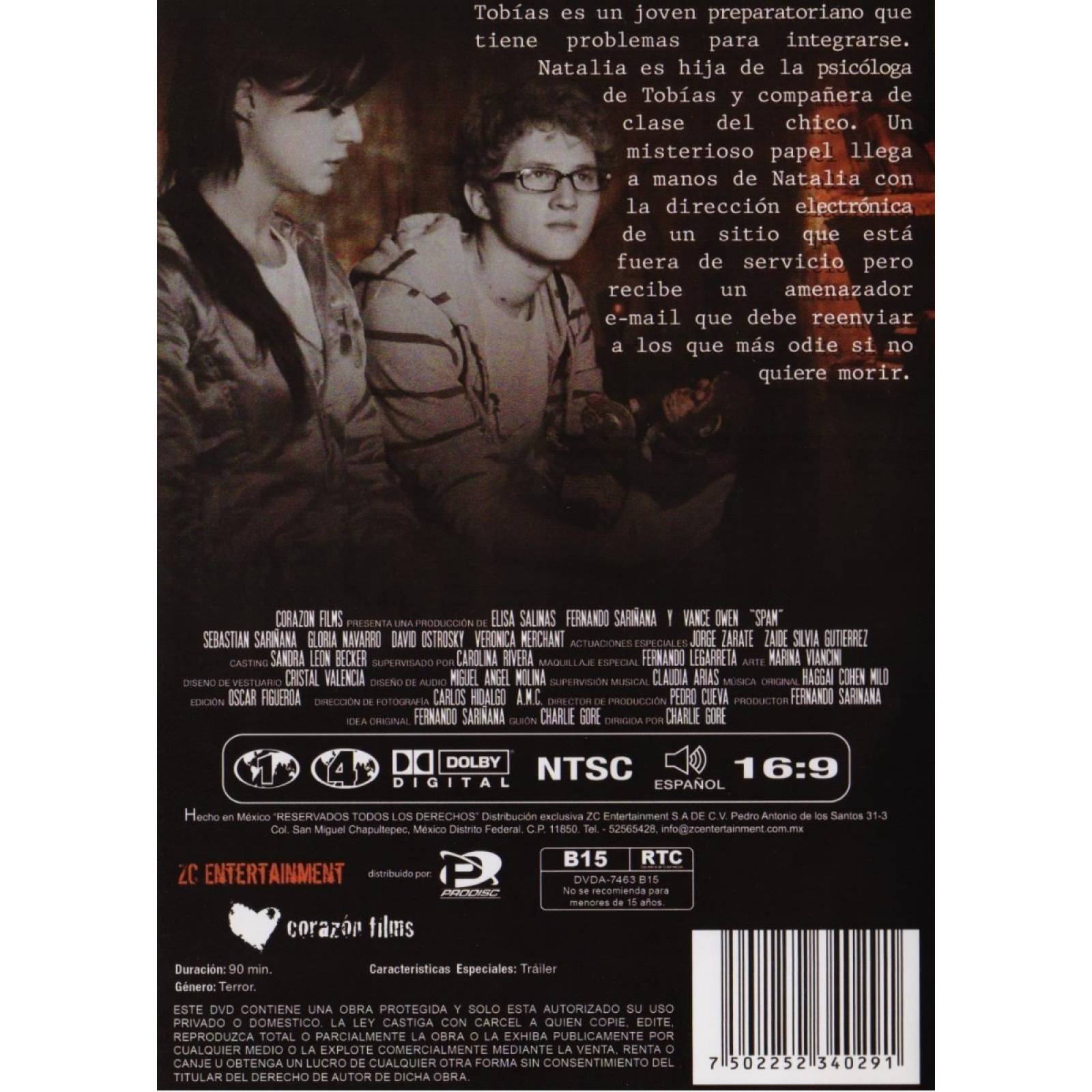 Spam Una Cadena De Terror Fernando Sariñana Pelicula Dvd