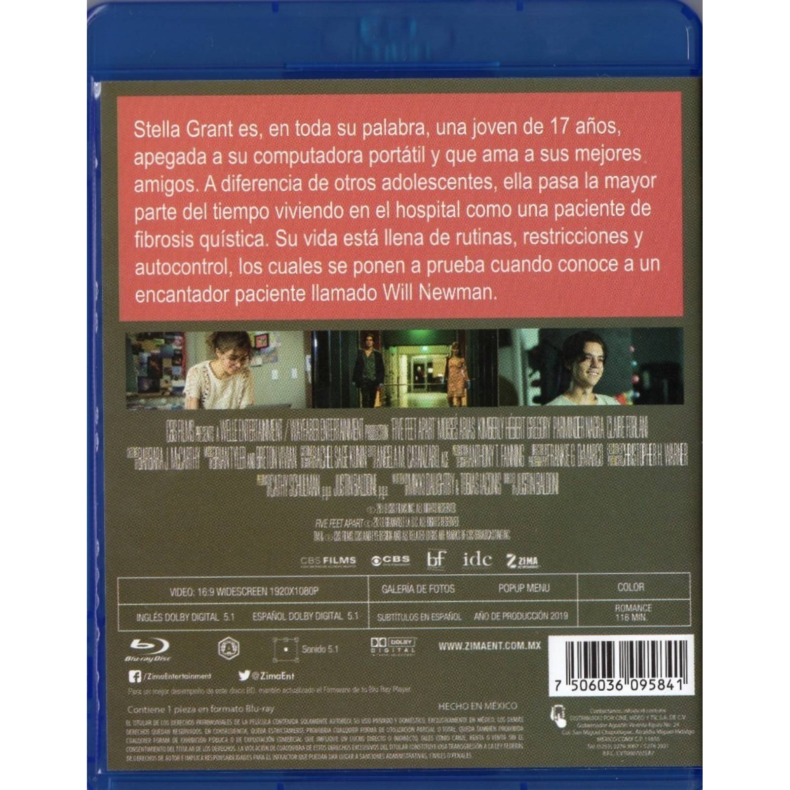 A Dos Metros De Ti Five Feet Apart Cole Sprouse Blu-ray