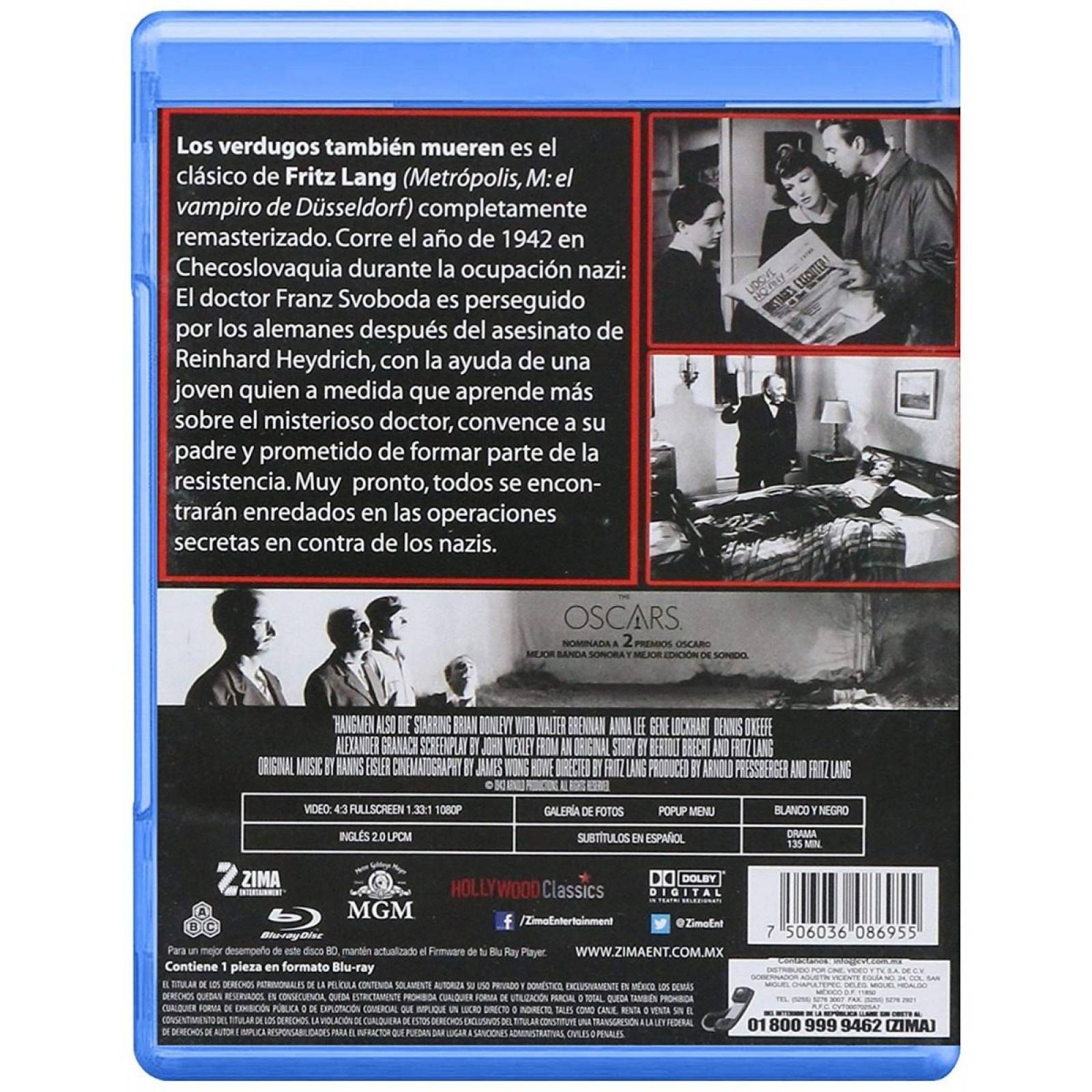 Los Verdugos Tambien Mueren Friz Lang Pelicula Blu-ray