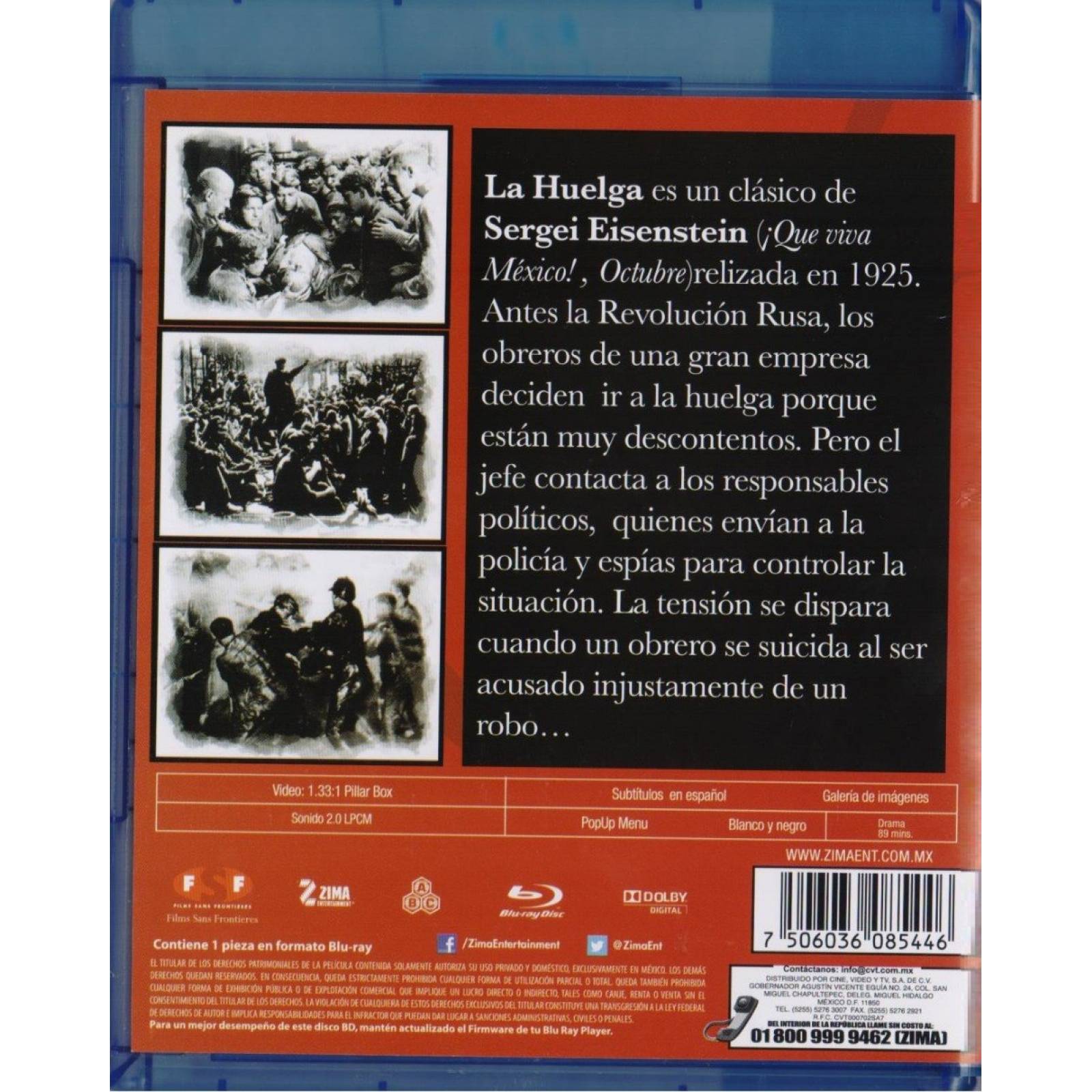 La Huelga Strike Sergei Eisenstein 1925 Pelicula Blu-ray