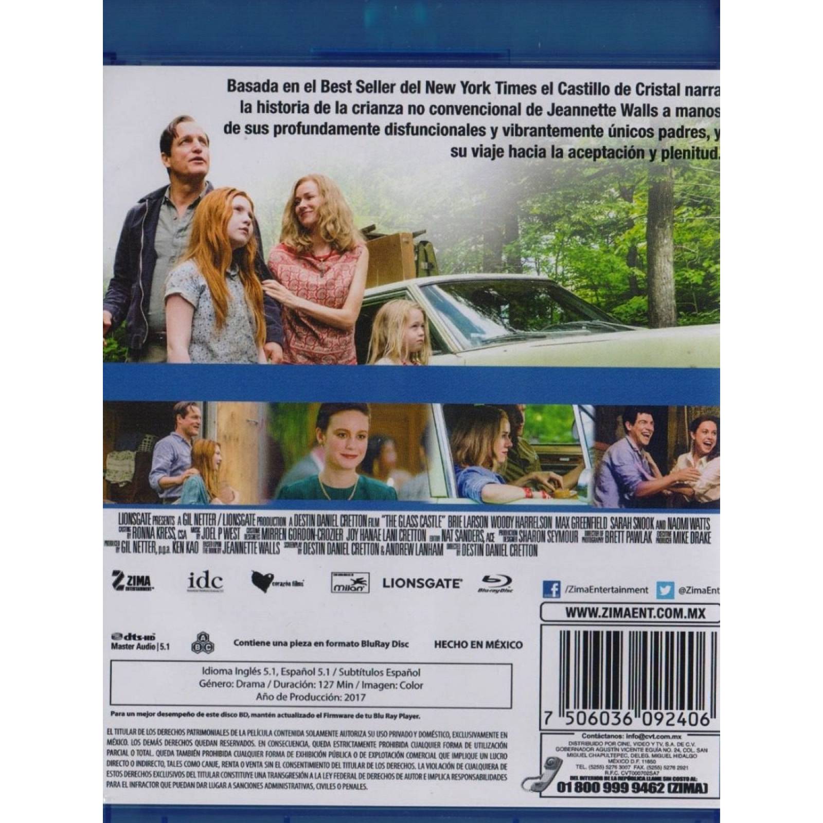 El Castillo De Cristal The Glass Castle Pelicula Blu-ray