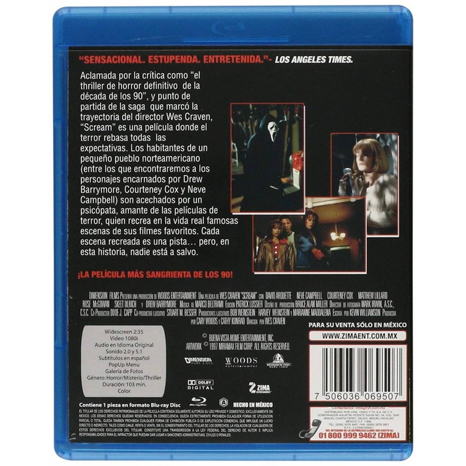 Scream Grita Antes Morir Courteney Cox Pelicula Blu-ray