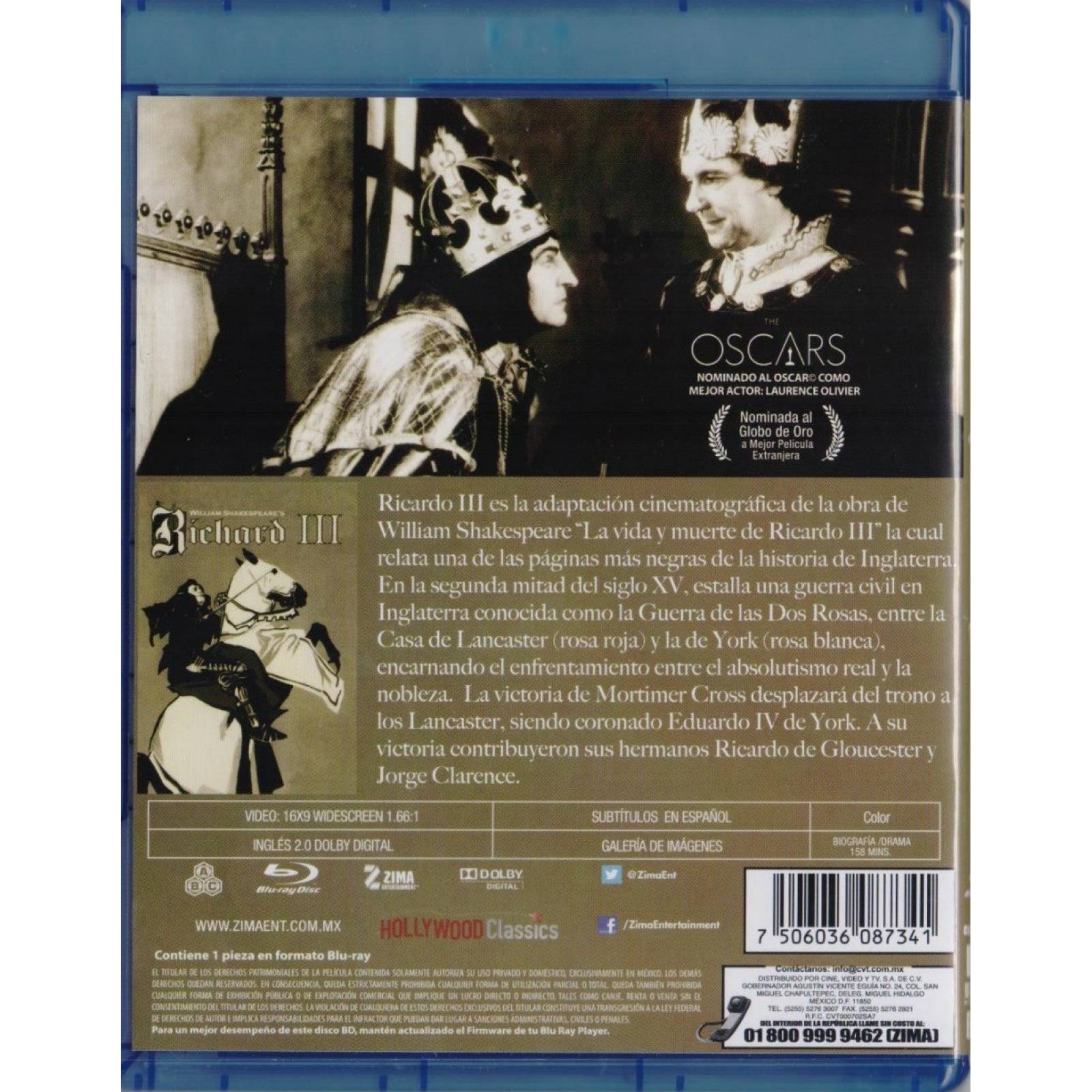 Ricardo Iii 3 Tercero Laurence Olivier Pelicula Blu-ray