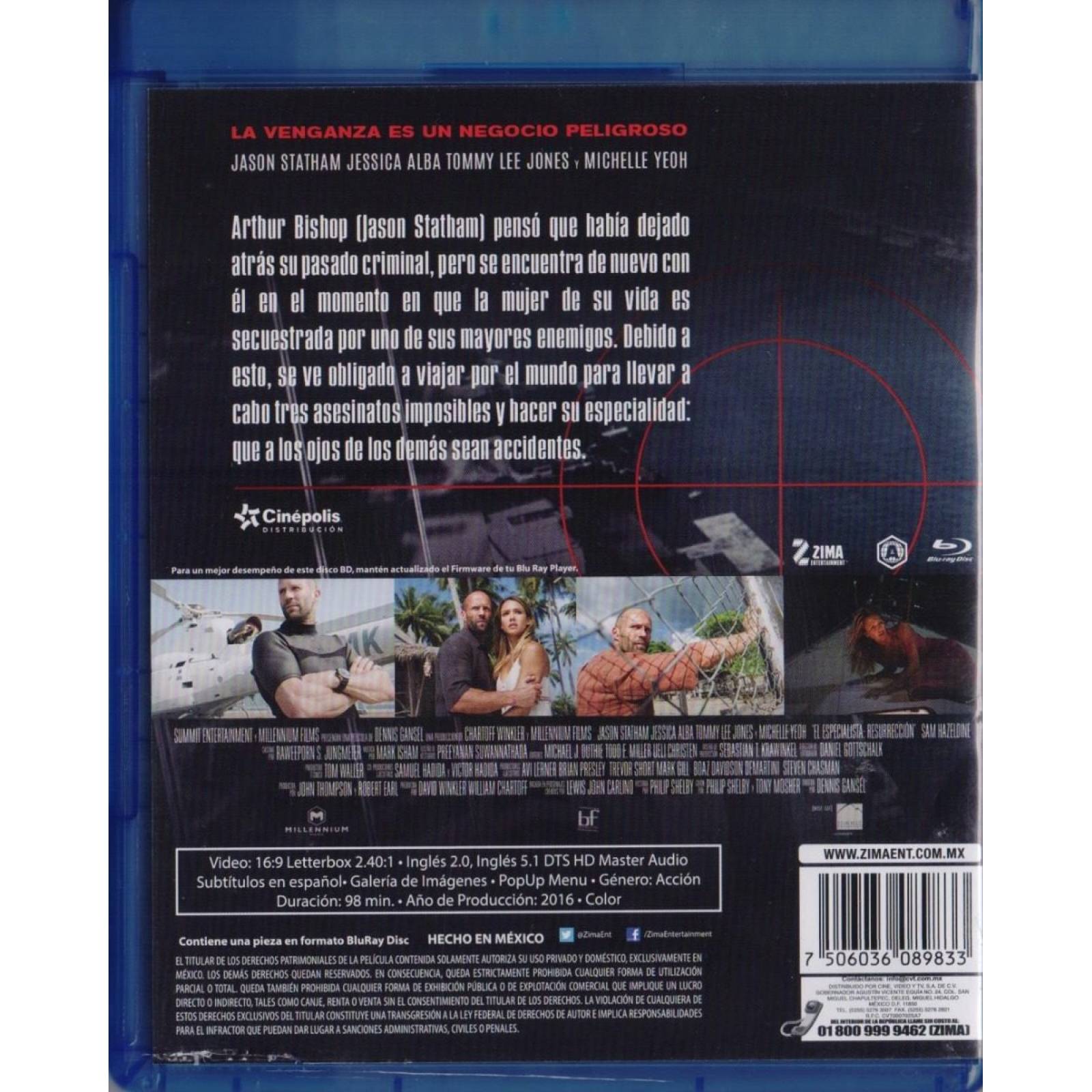 El Especialista Resurreccion Jason Statham Pelicula Blu-ray