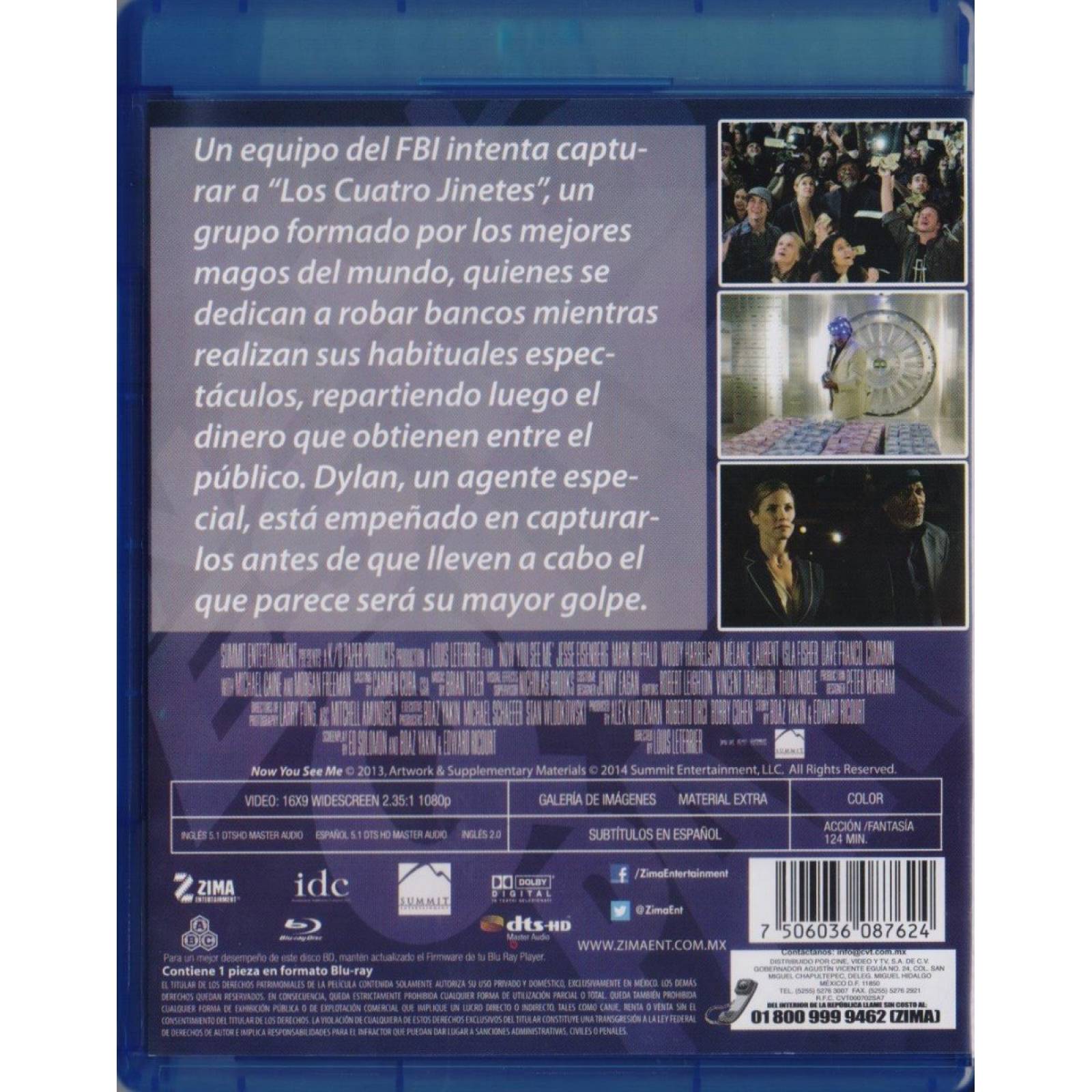 Los Ilusionistas Morgan Freeman Pelicula Blu-ray