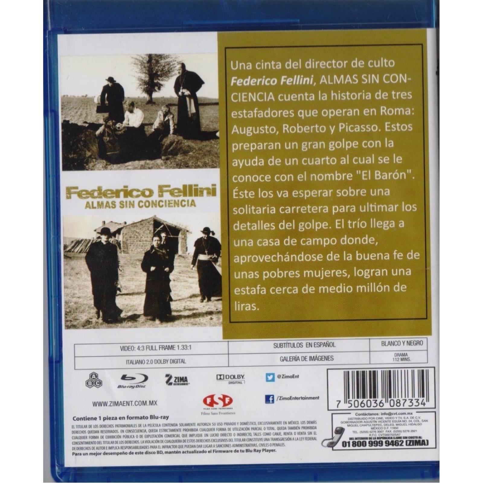 Almas Sin Conciencia Federico Fellini Pelicula Blu-ray