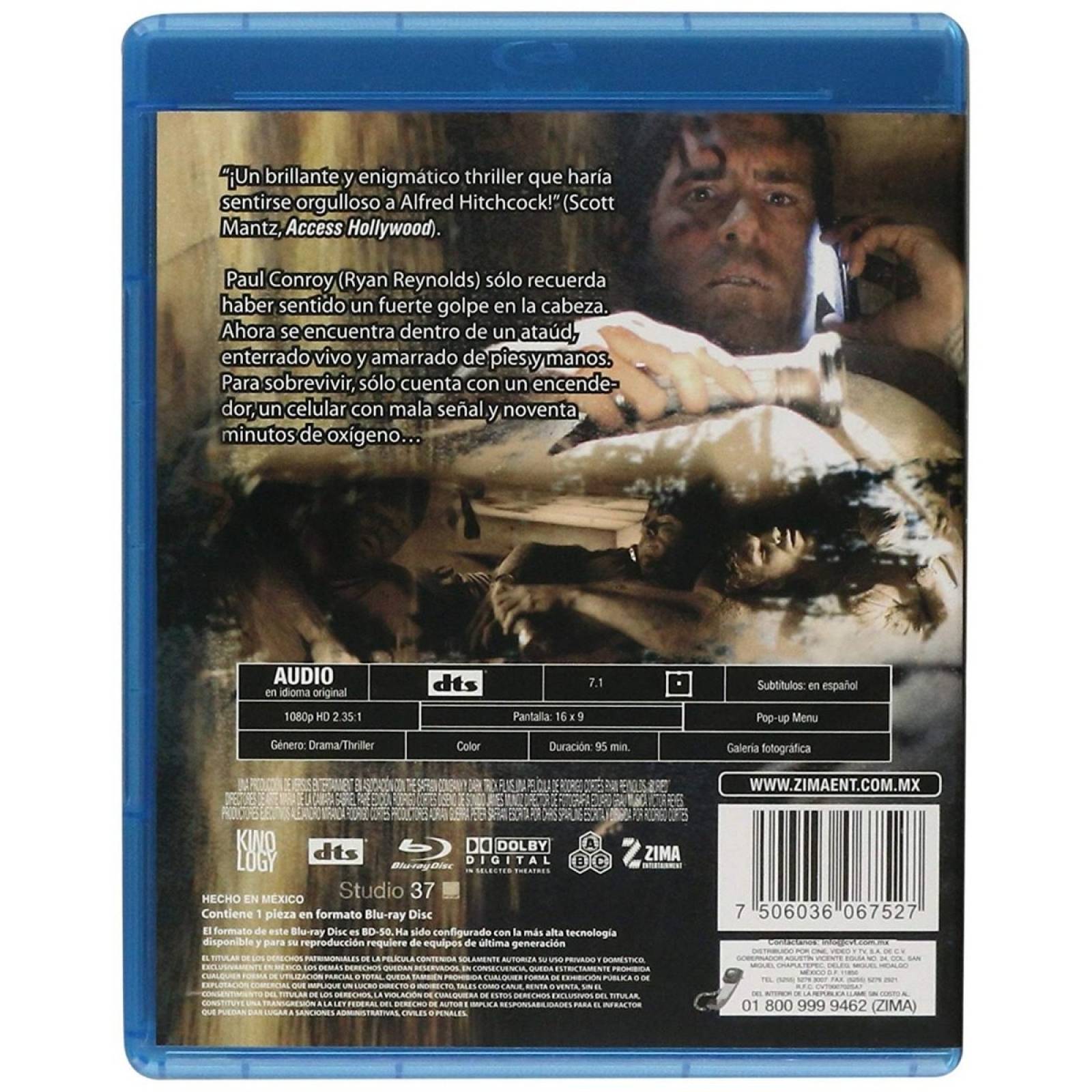 Sepultado Buried Ryan Reynolds Pelicula Blu-ray