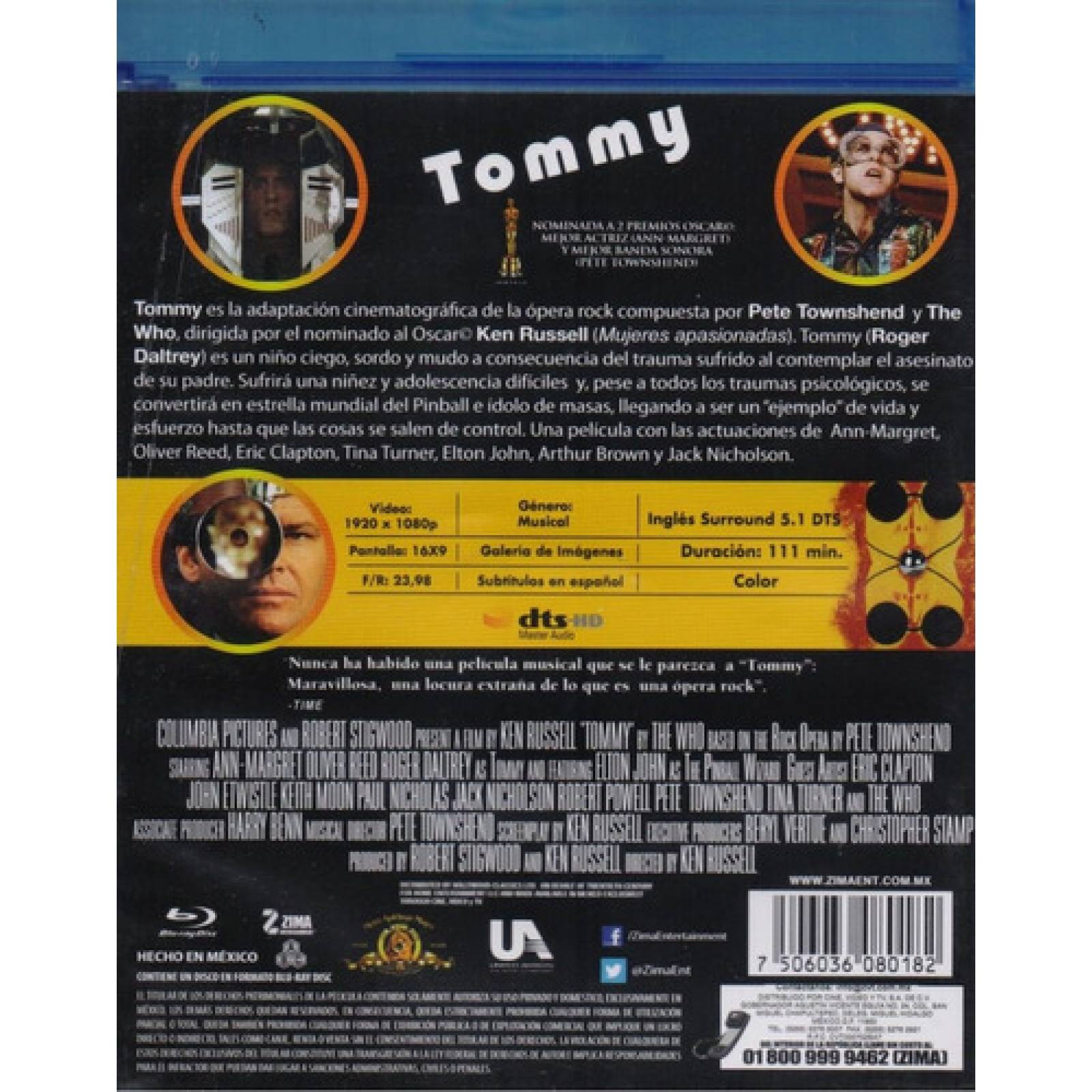 Tommy La Pelicula Ken Russel Pelicula Blu-ray