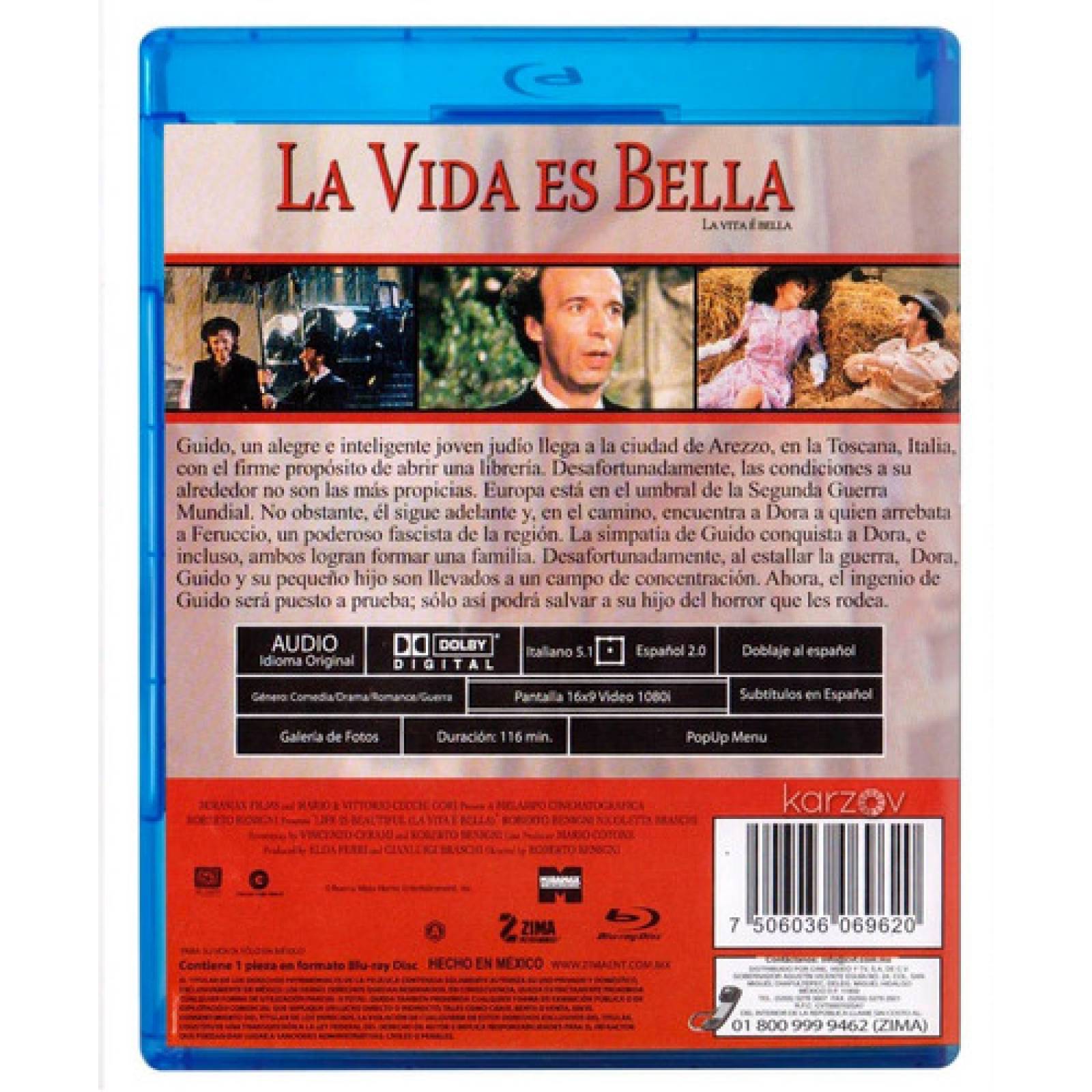 La Vida Es Bella Roberto Benigni Pelicula Blu-ray