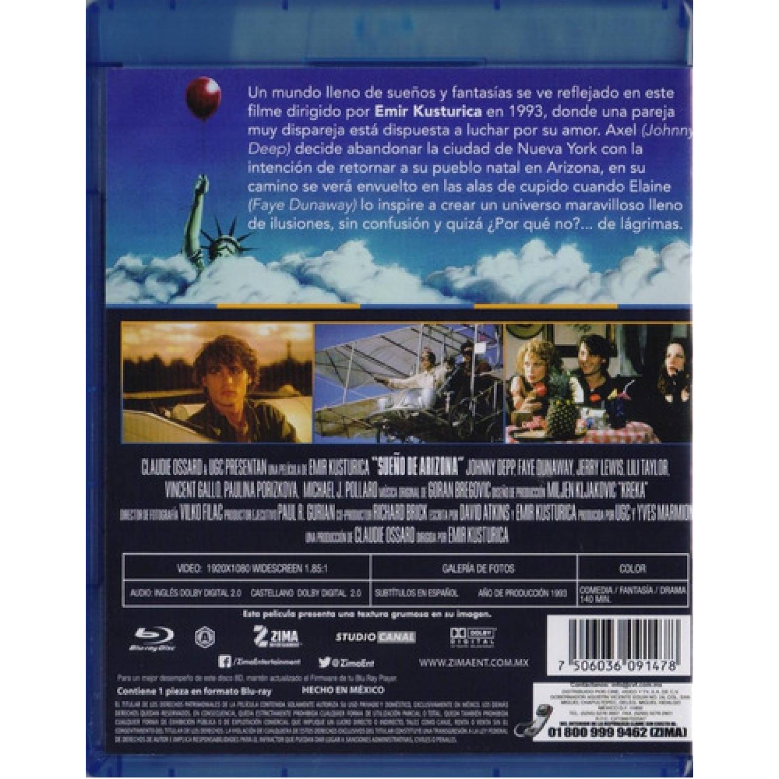 Sueño De Arizona Dream 1992 Johnny Depp Pelicula Blu-ray