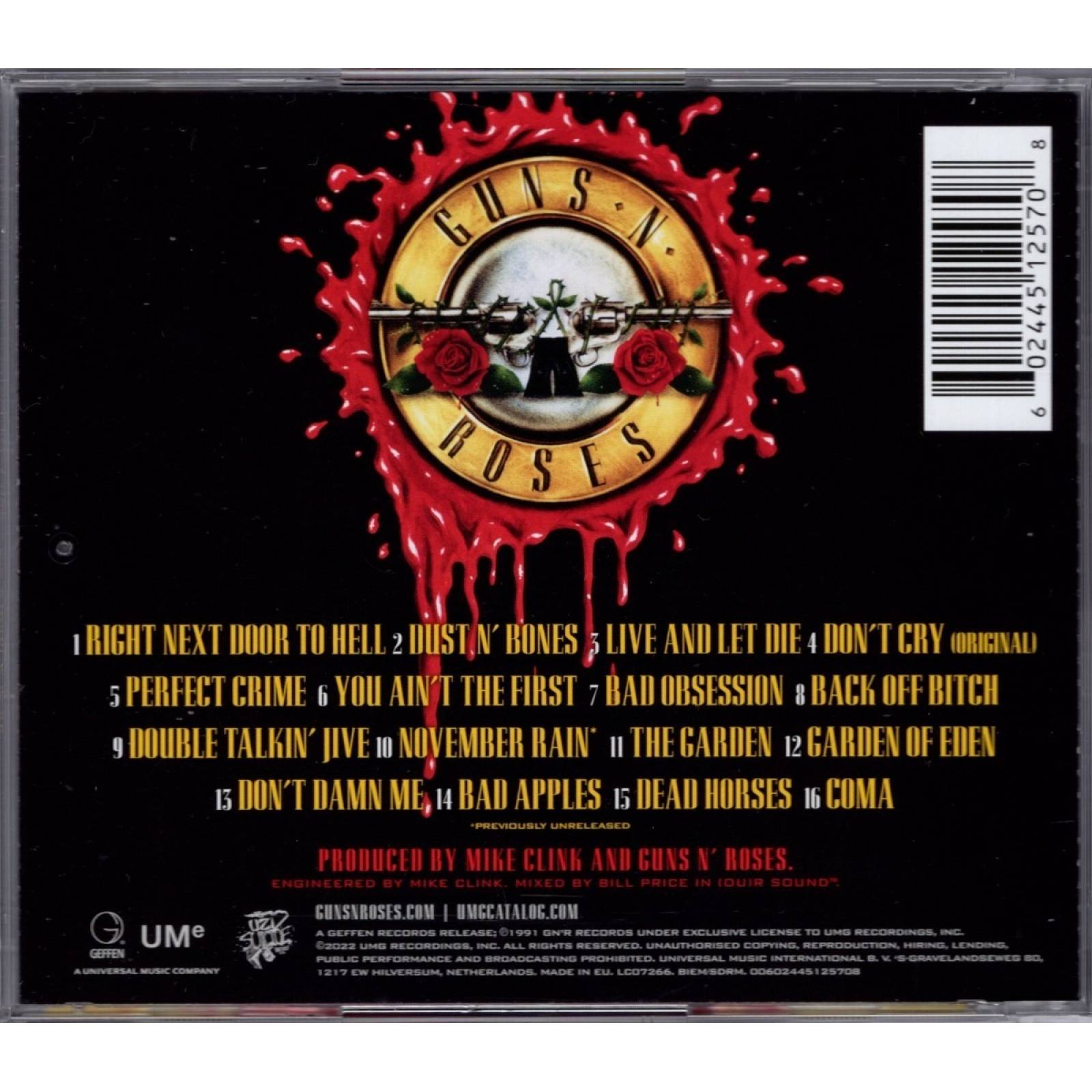 Guns N Roses Use Your Illusion 1 Uno Remastered Disco Cd