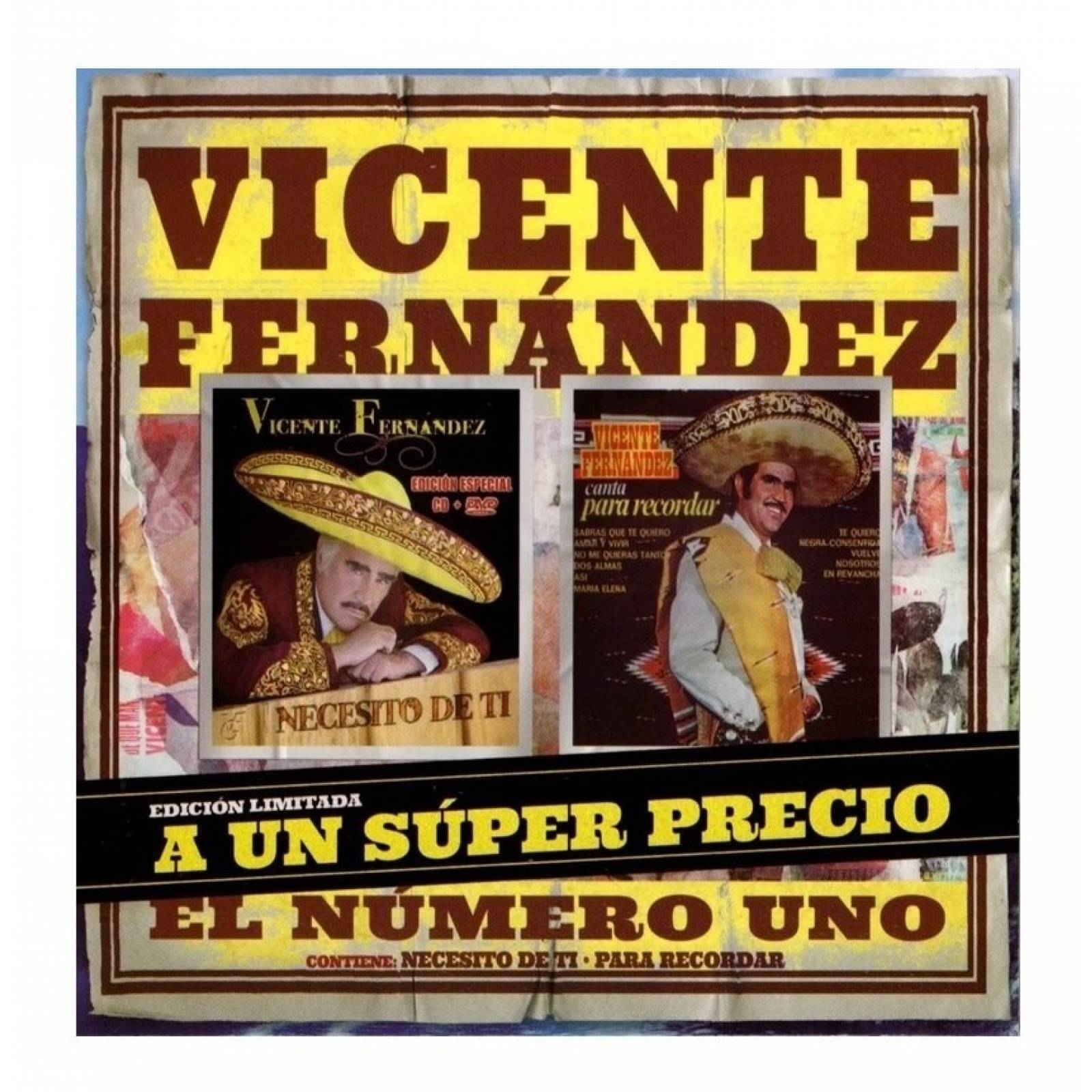 Vicente Fernandez Necesito De Ti & Canta Recordar 2 Cd + Dvd