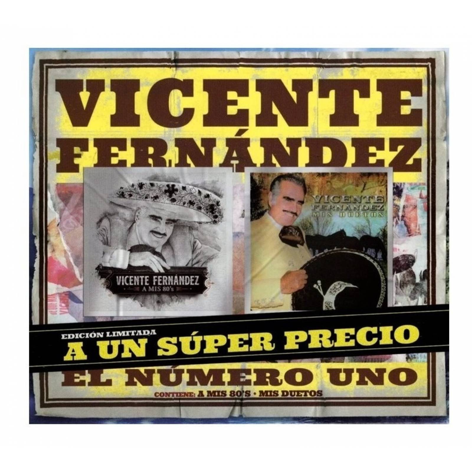 Vicente Fernandez A Mis 80 Ochentas & Mis Duetos 2 Cd + Dvd