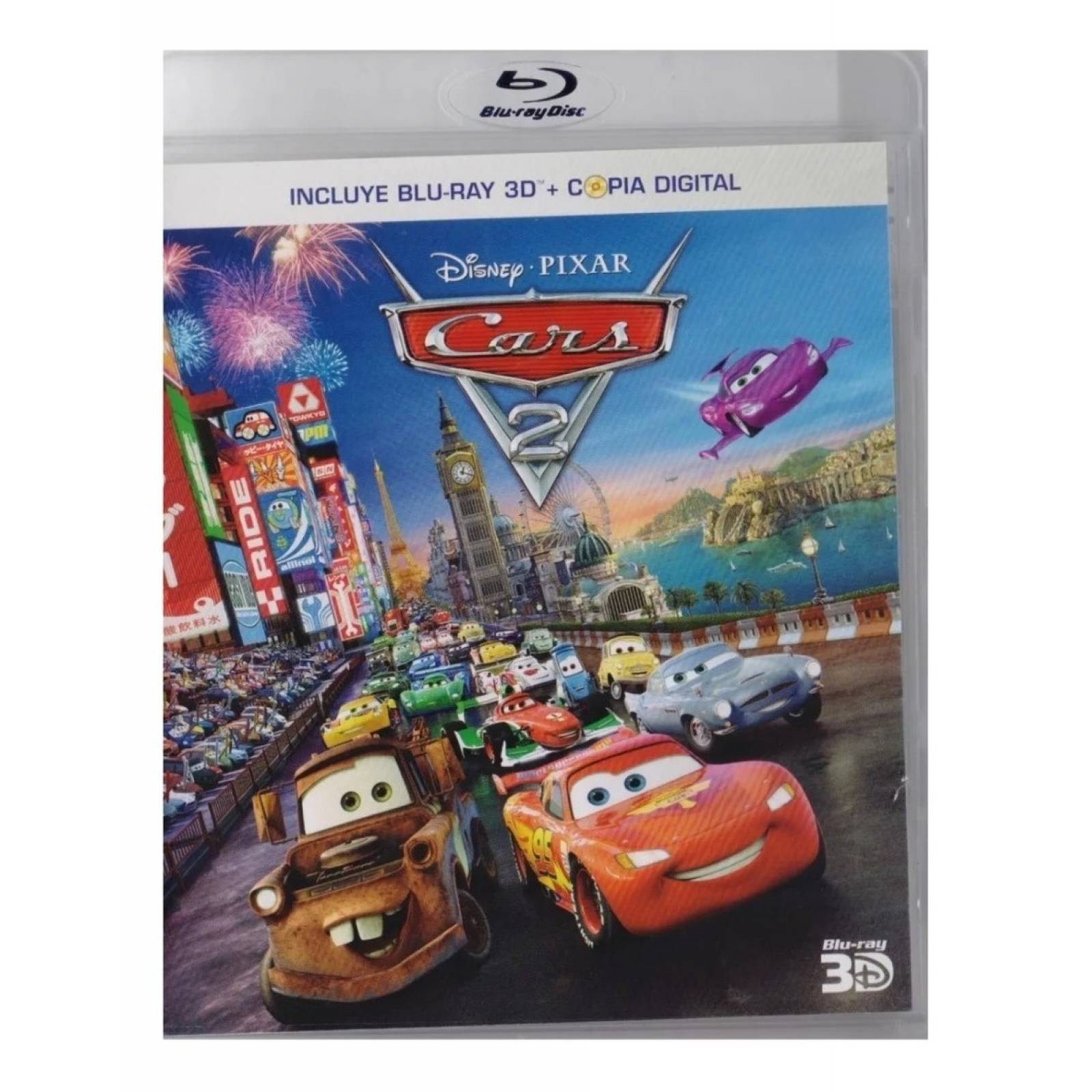 Cars 2 Dos Pixar Pelicula Blu ray 3d