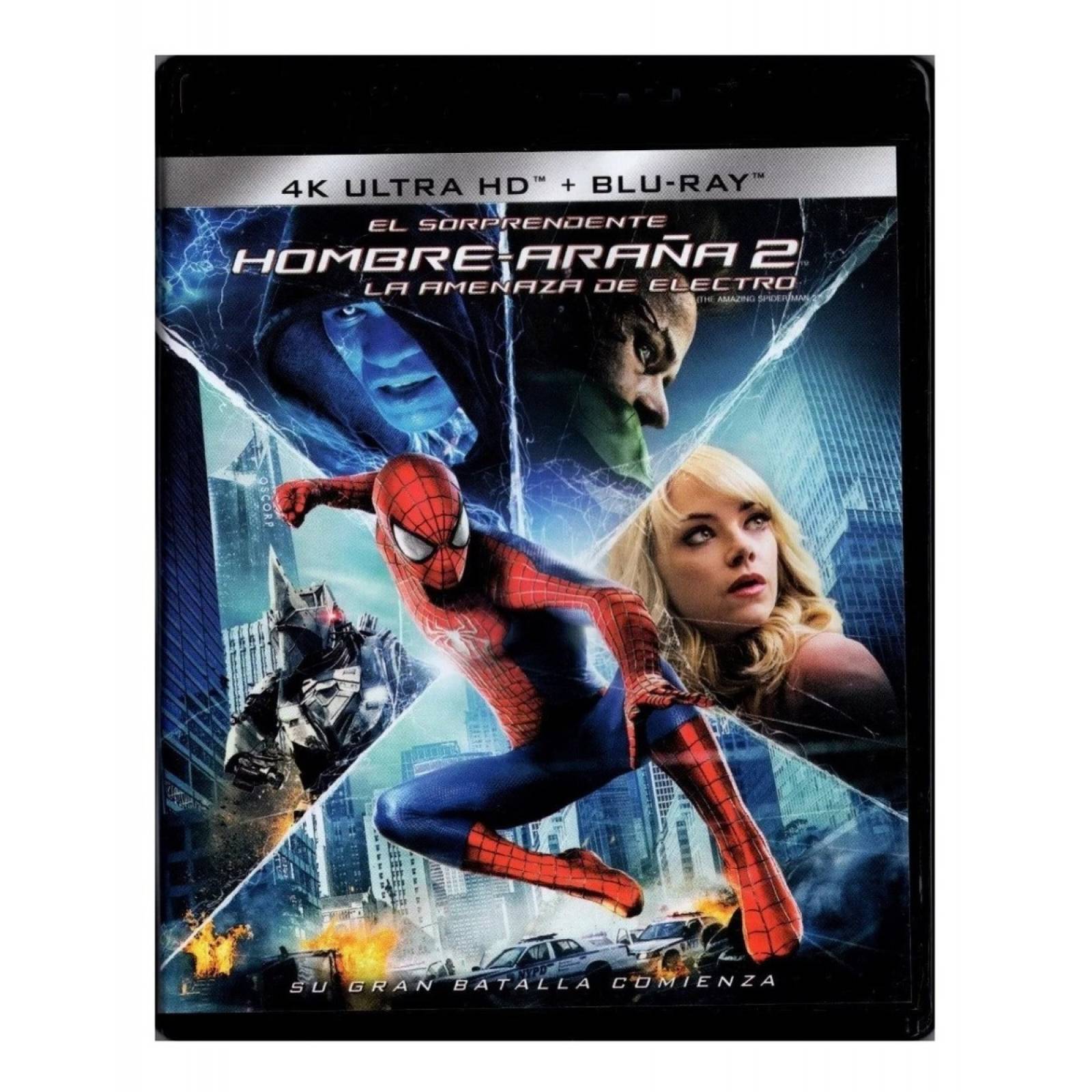 El Hombre Araña 2 Electron Pelicula 4k Ultra Hd  Blu ray