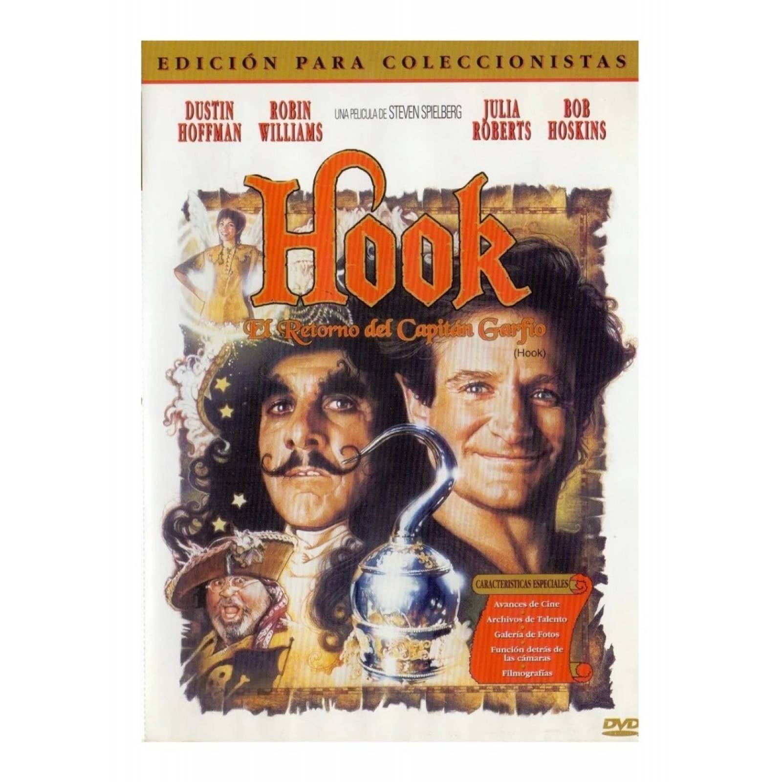 Hook El Regreso Capitan Garfio Robin Williams Pelicula Dvd