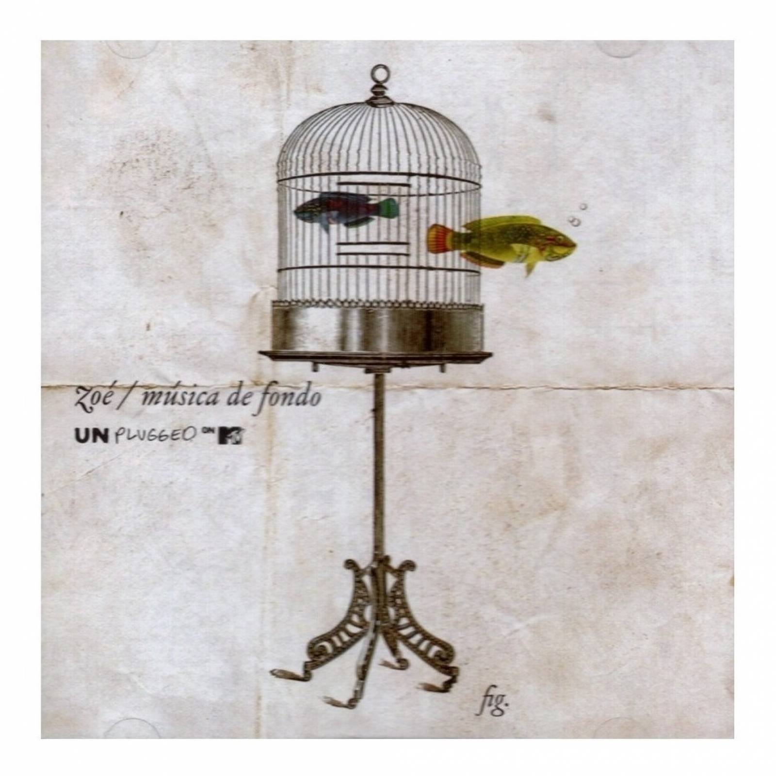 Musica De Fondo Unplugged Mtv Zoe Disco Cd y Dvd