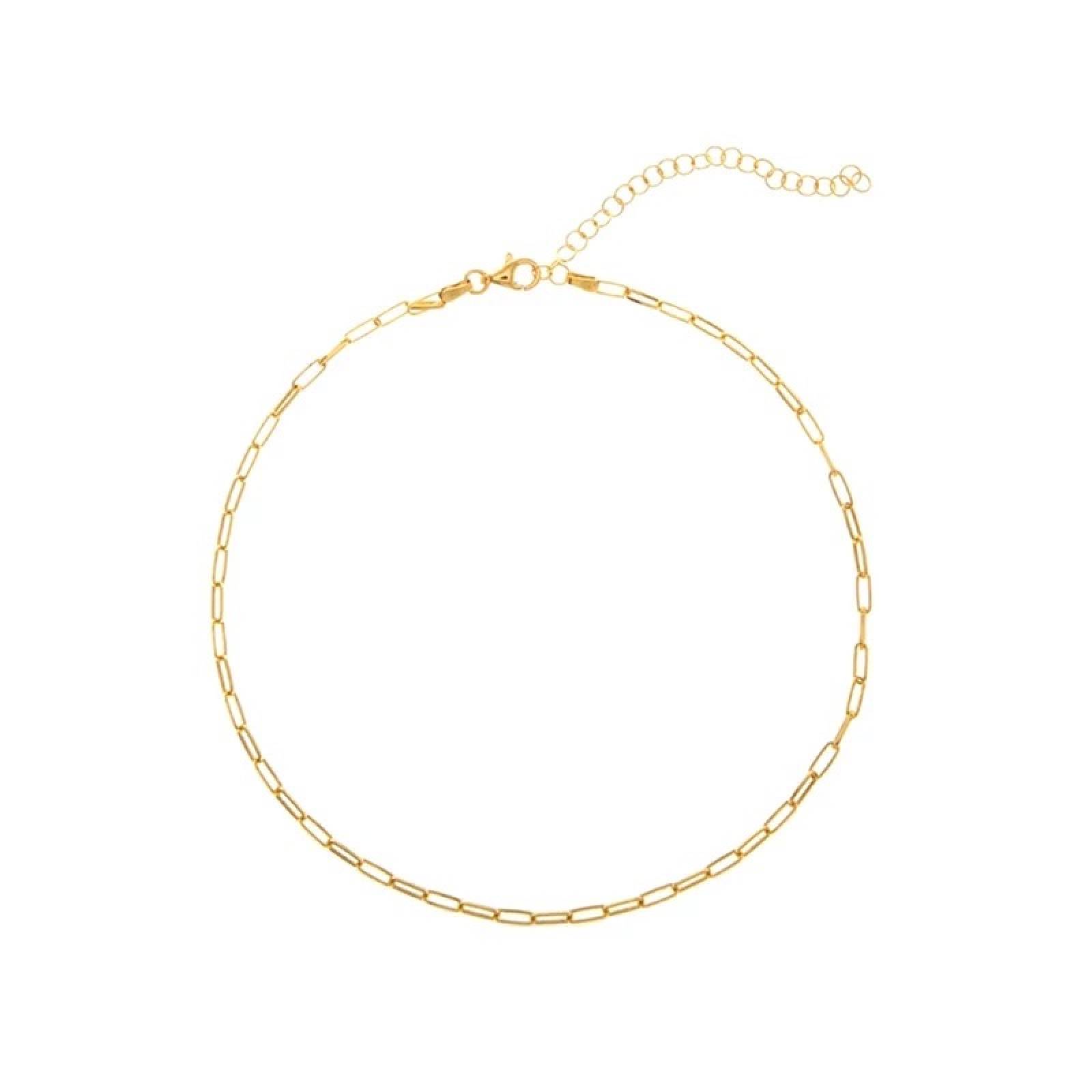 Collar ARETIZE  de Plata de Ley 925 Baño en Oro de 18k   Dorado Mujer Unitalla + Caja de Regalo 