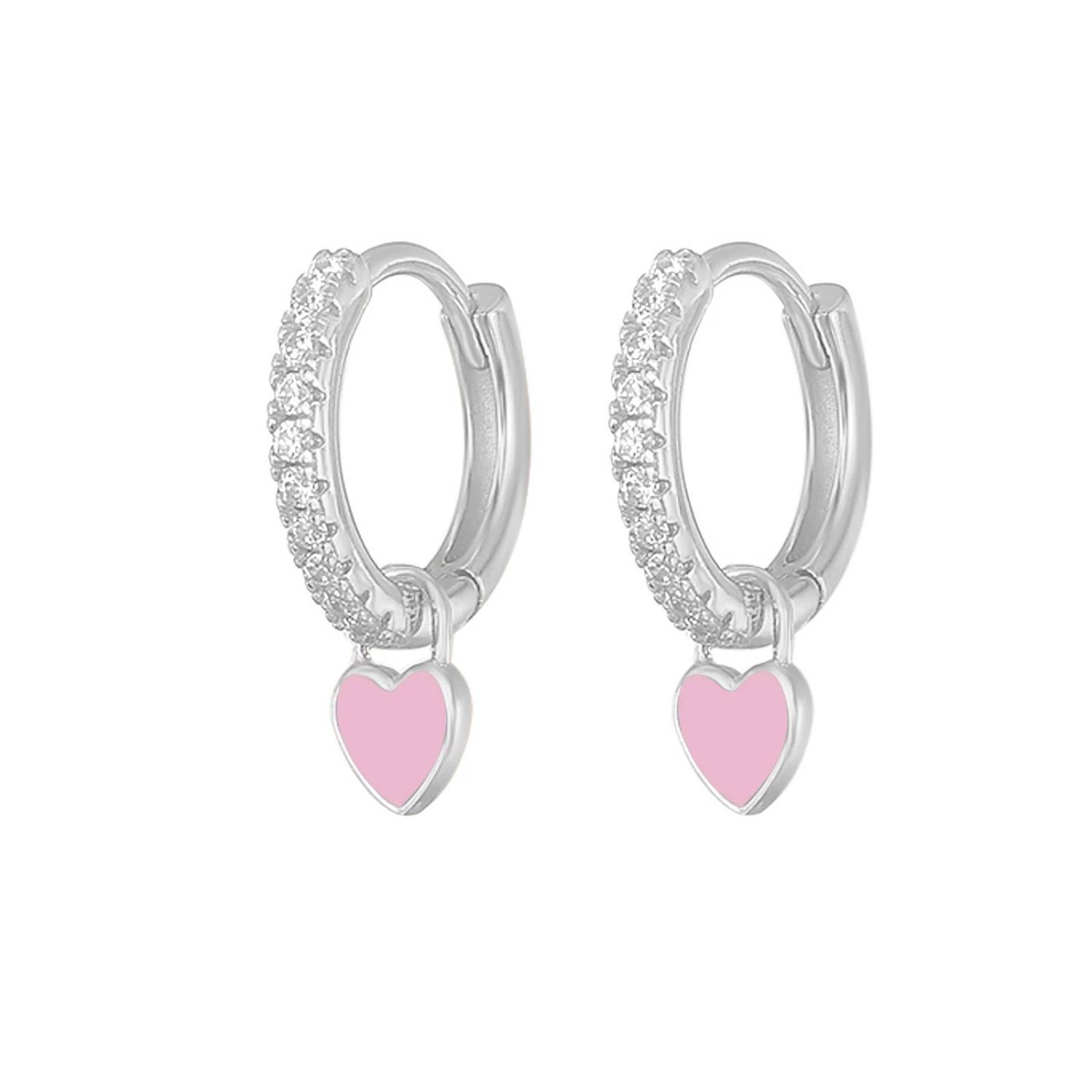 Aretes De Plata 925 Para Mujer Women ..pink and silver. Piedra rosa .