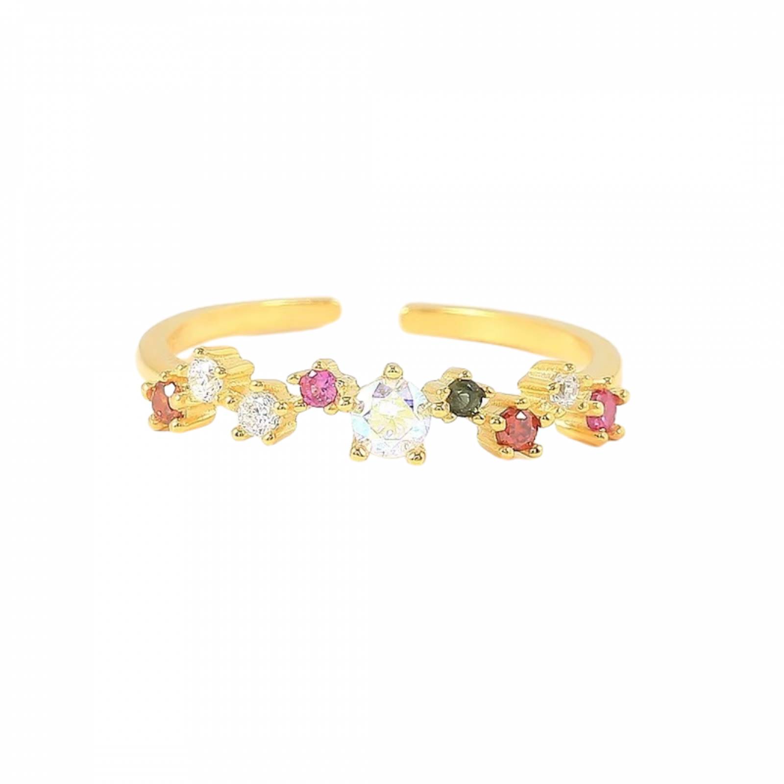 Argollas Acero con Dorado Diamantadas - TusJoyas