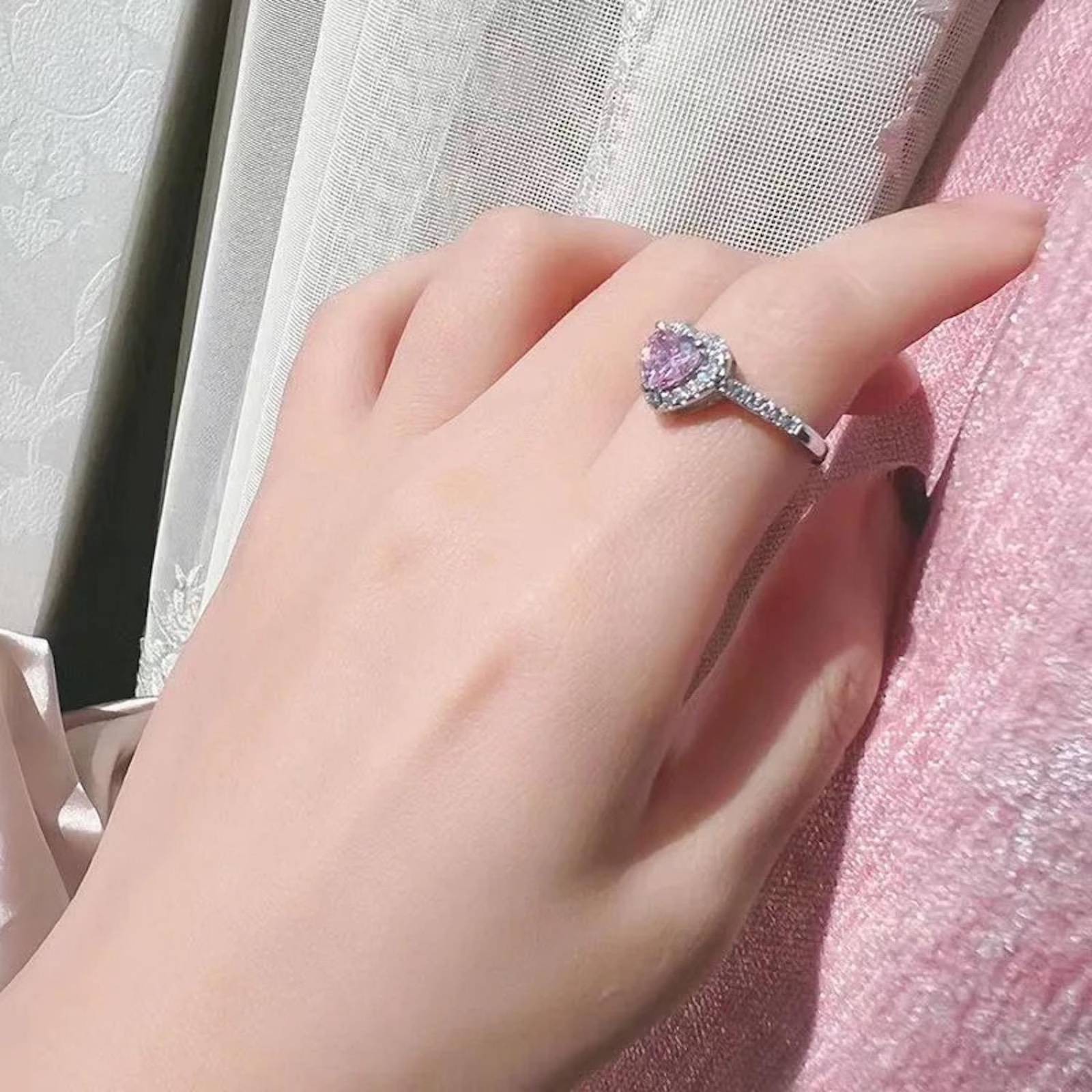 Anillo ARETIZE Corazón de Plata de Ley 925 Zirconias Plateado Talla 5 Mujer + Caja de Regalo Talla: 7 Talla 7