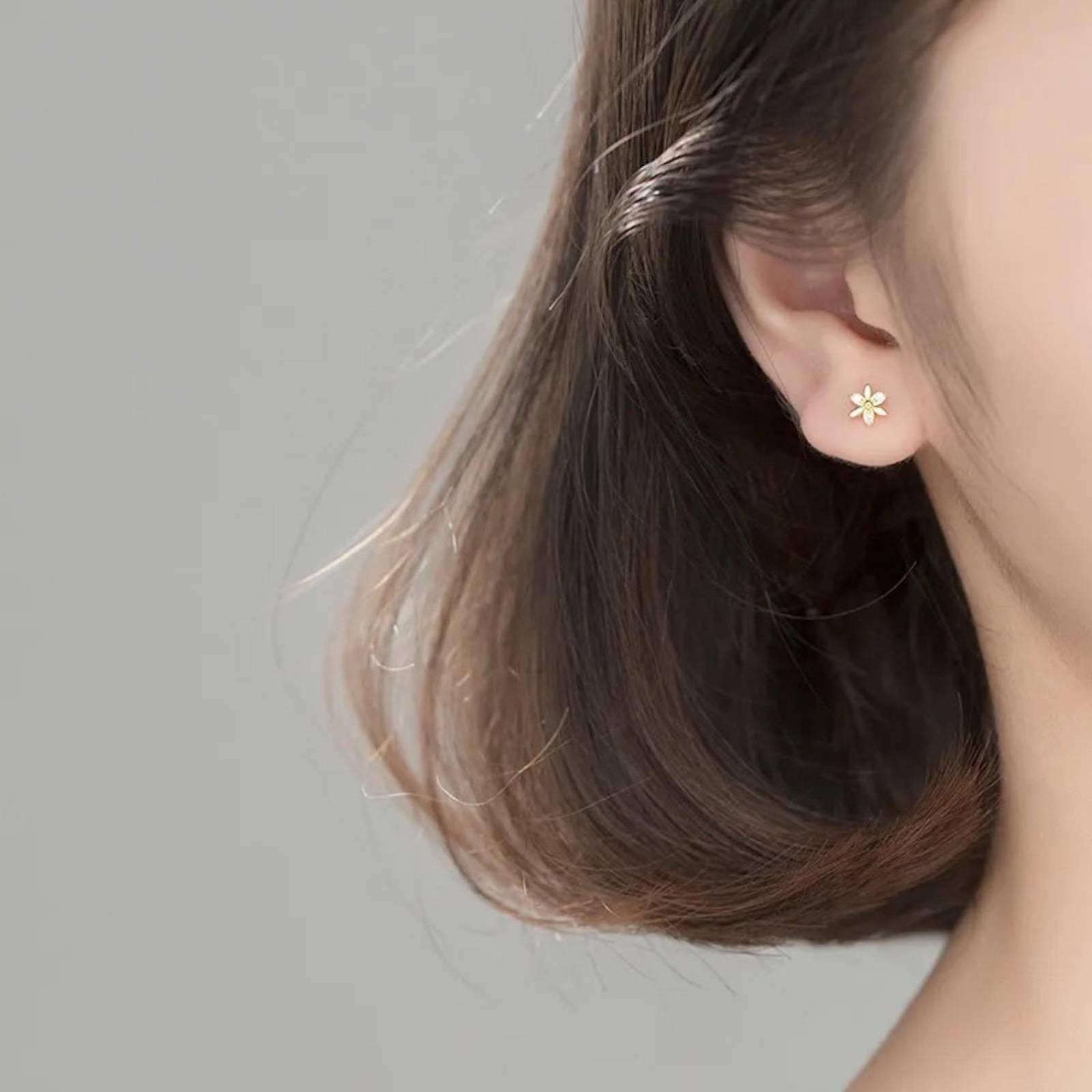 Aretes ARETIZE Flor de Plata de Ley 925 Zirconias Plateado Mujer Unitalla + Caja de Regalo