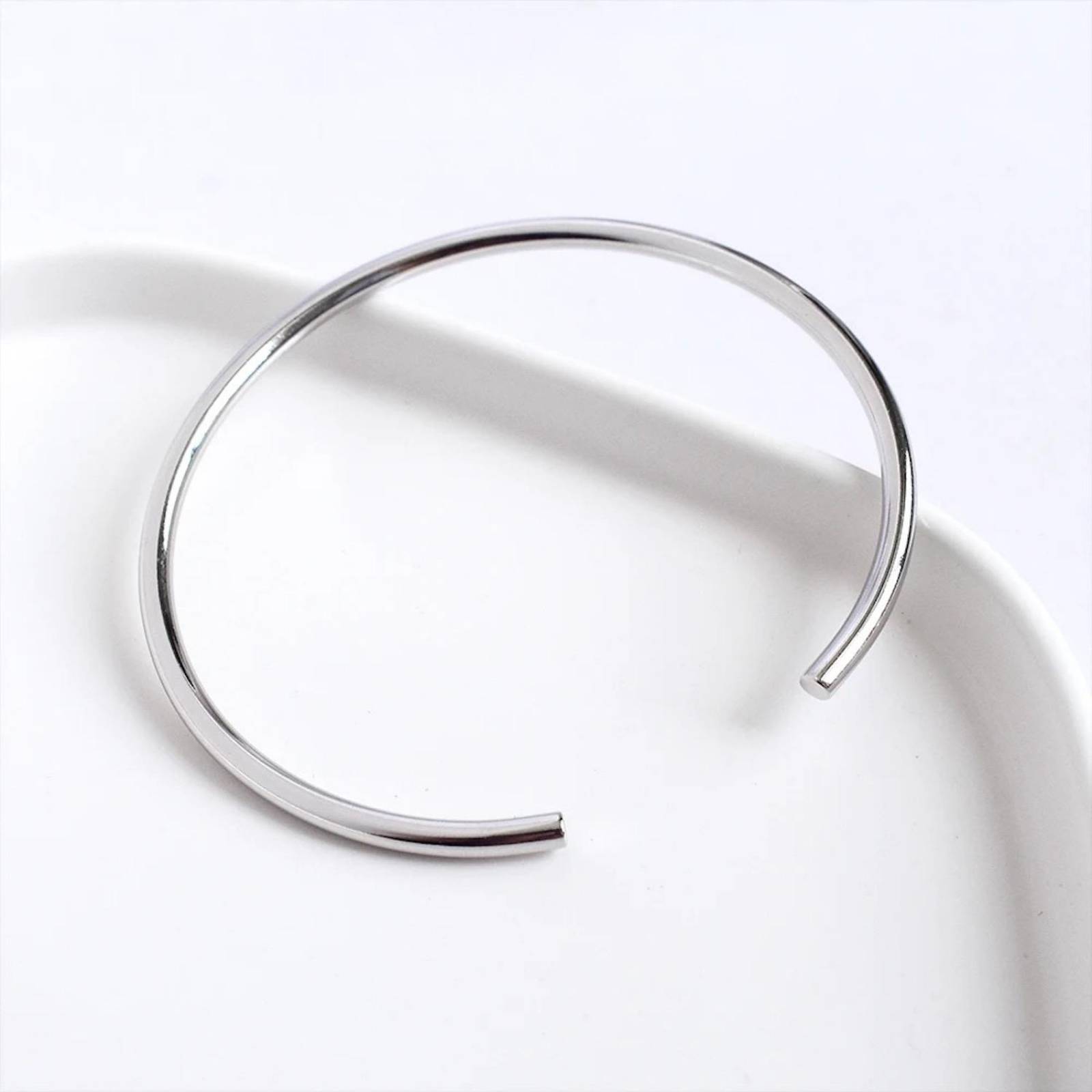 Pulsera de Plata 925 Rígida Brazalete Unitalla Mujer
