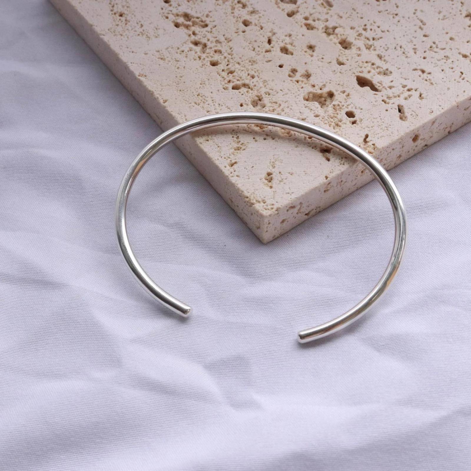 Pulsera de Plata 925 Rígida Brazalete Unitalla Mujer