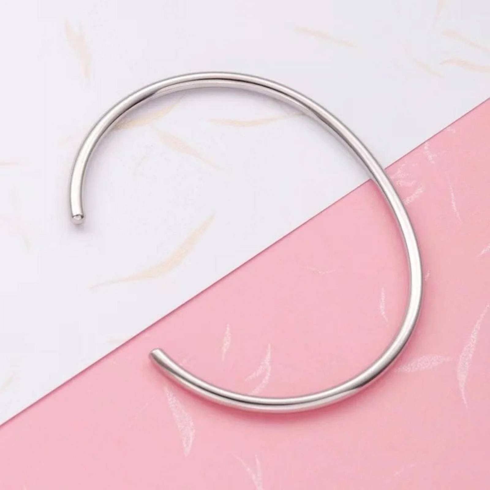 Pulsera de Plata 925 Rígida Brazalete Unitalla Mujer
