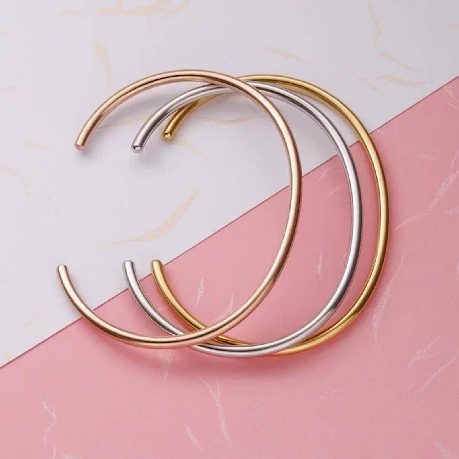 Pulsera de Plata 925 Rígida Brazalete Unitalla Mujer