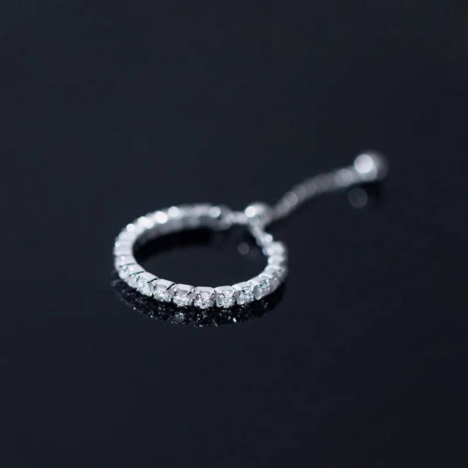 Anillo de Plata 925 Transparente Zirconias Ajustable Mujer