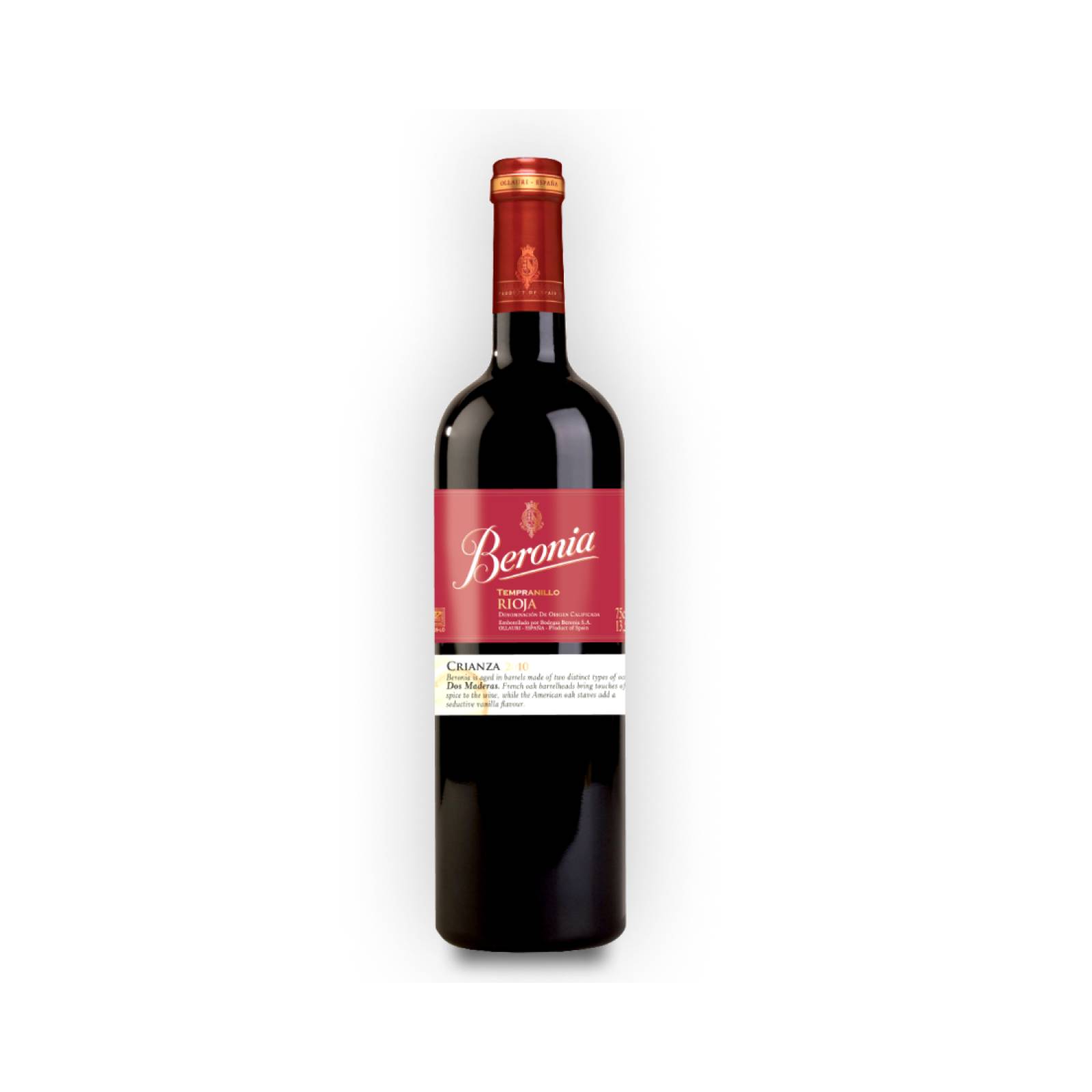Vino Tinto Beronia Dos Madera Rioja Crianza, Wine 750 ML