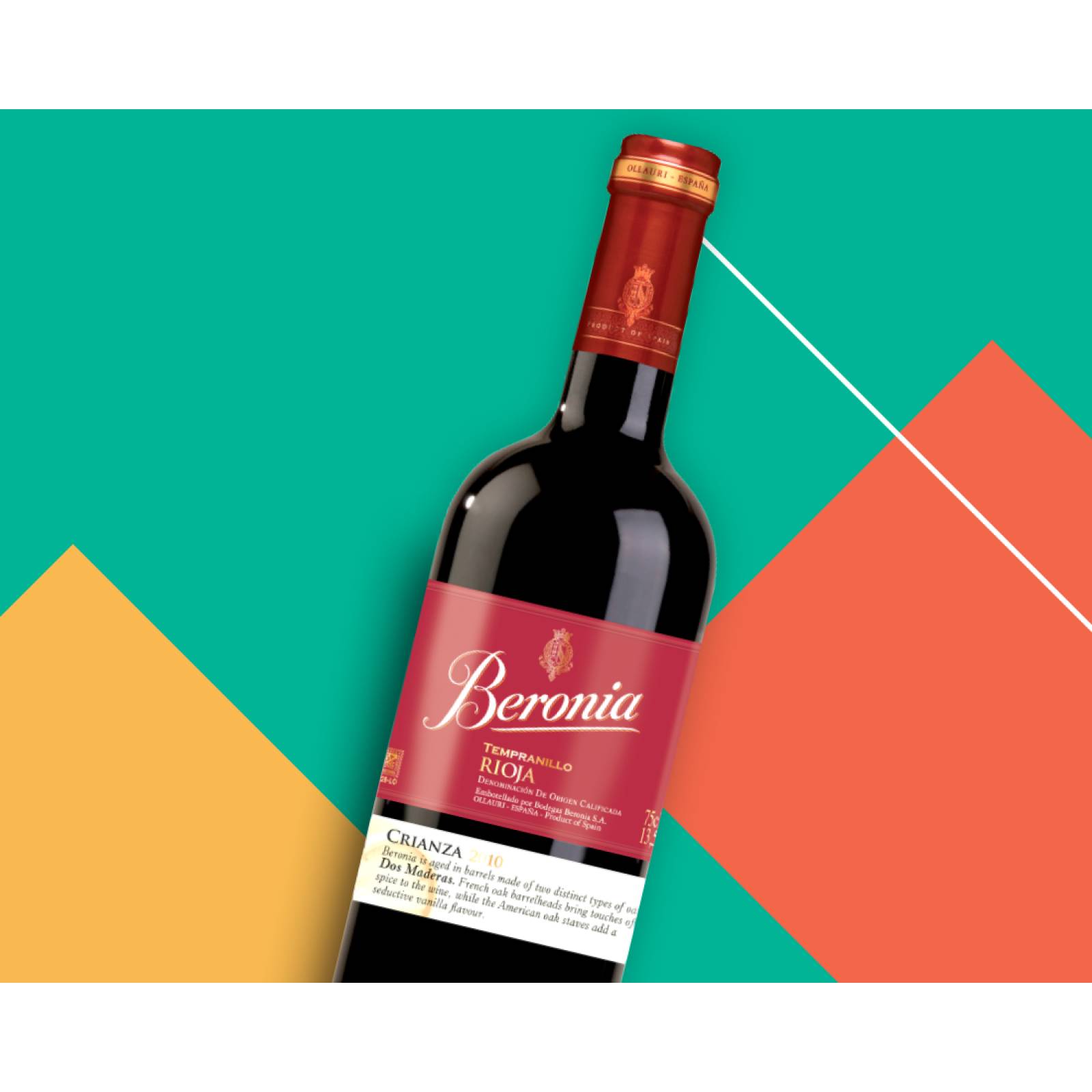 Vino Tinto Beronia Dos Madera Rioja Crianza, Wine 750 ML