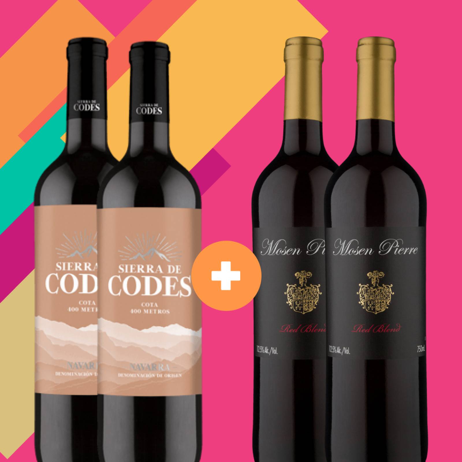 Pack 2 Vino Sierra de Codes 400 & Pack 2 Vino Mosen Pierre 